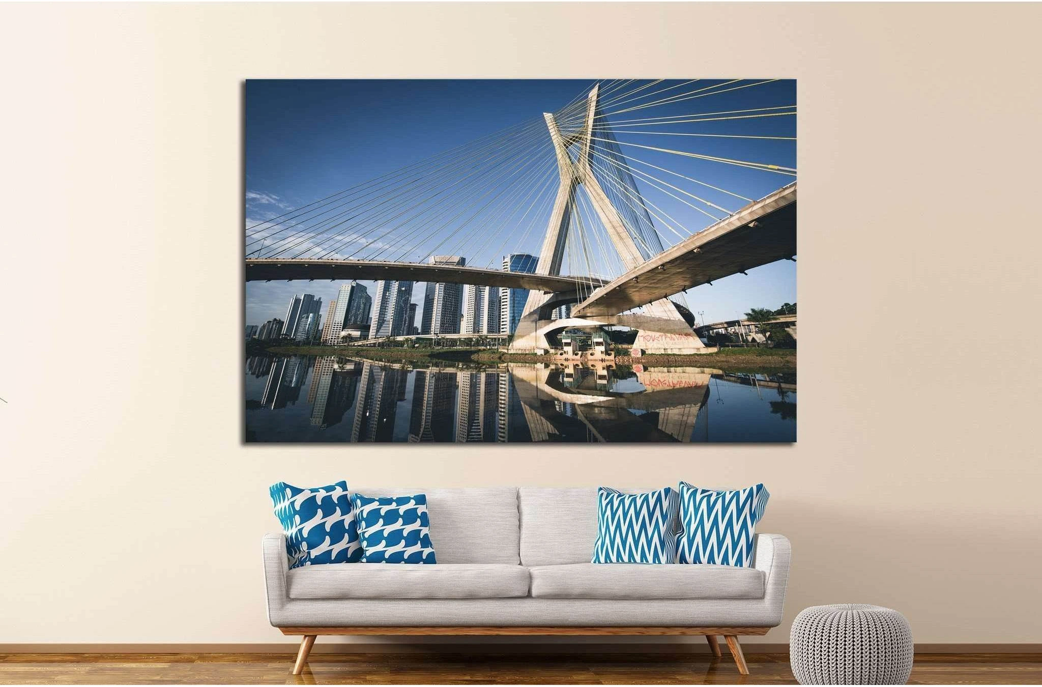Sao Paulo Landmark, Brazil №1245 Ready to Hang Canvas Print - Zellart Canvas Prints ALL_Products, s-1245