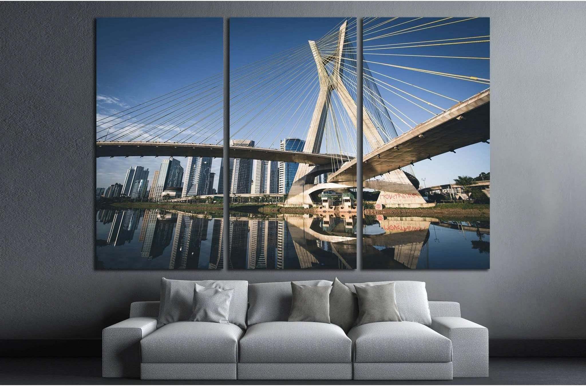 Sao Paulo Landmark, Brazil №1245 Ready to Hang Canvas Print - Zellart Canvas Prints ALL_Products, s-1245