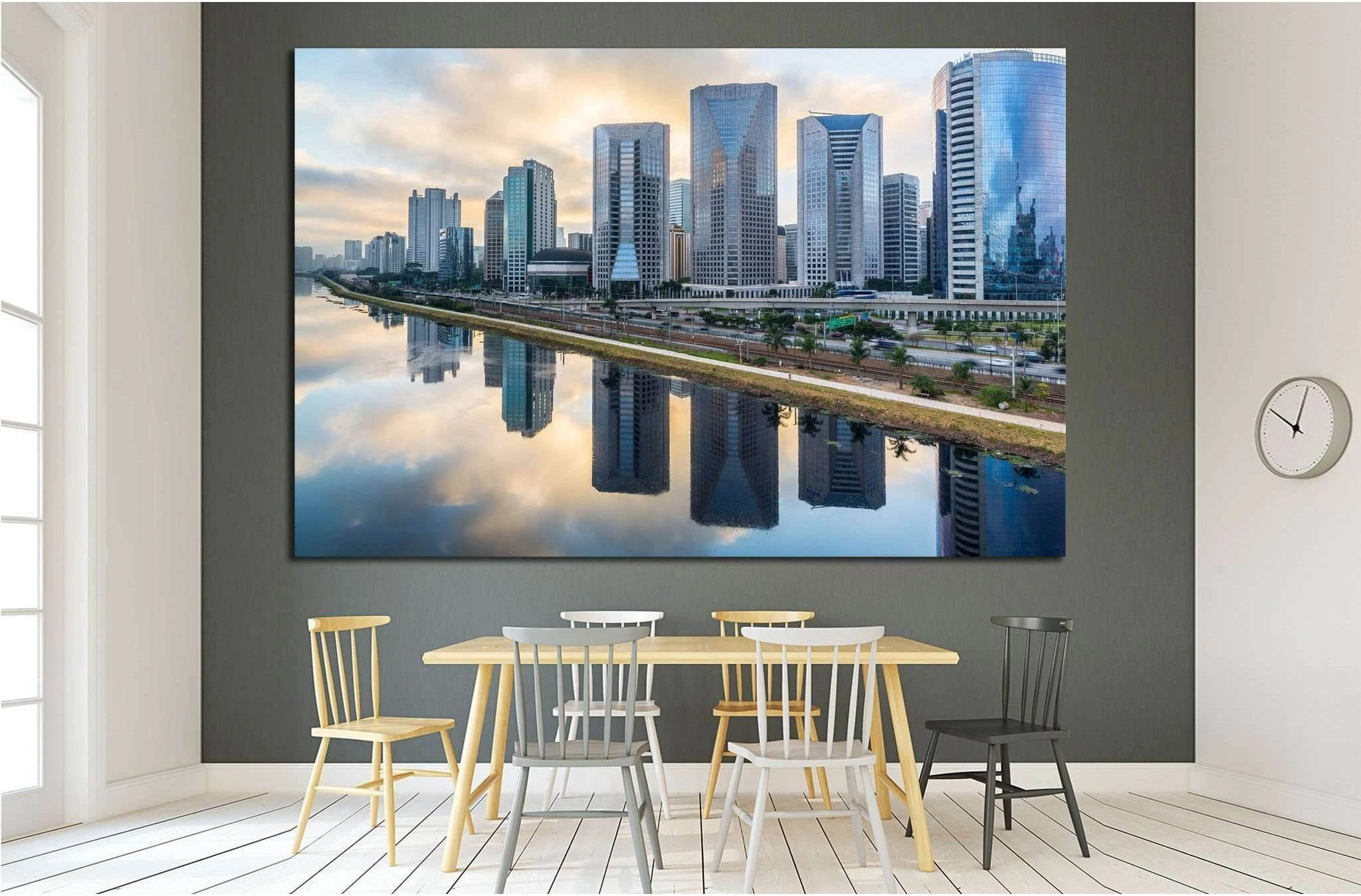 Sao Paulo Skyline - Brazil №1528 Ready to Hang Canvas Print - Zellart Canvas Prints ALL_Products, s-1528