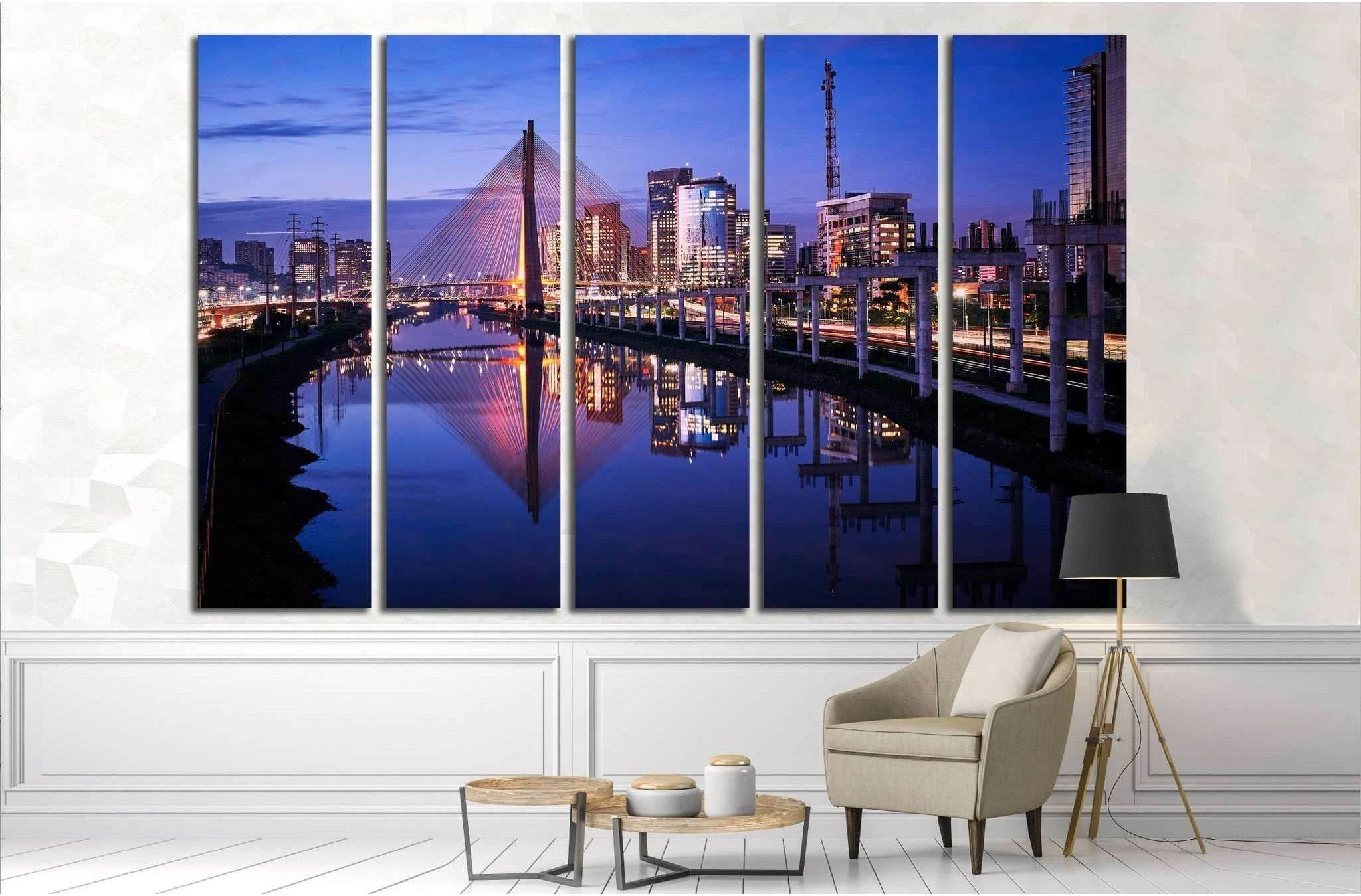 Sao Paulo Skyline - Brazil №1544 Ready to Hang Canvas Print - Zellart Canvas Prints ALL_Products, s-1544