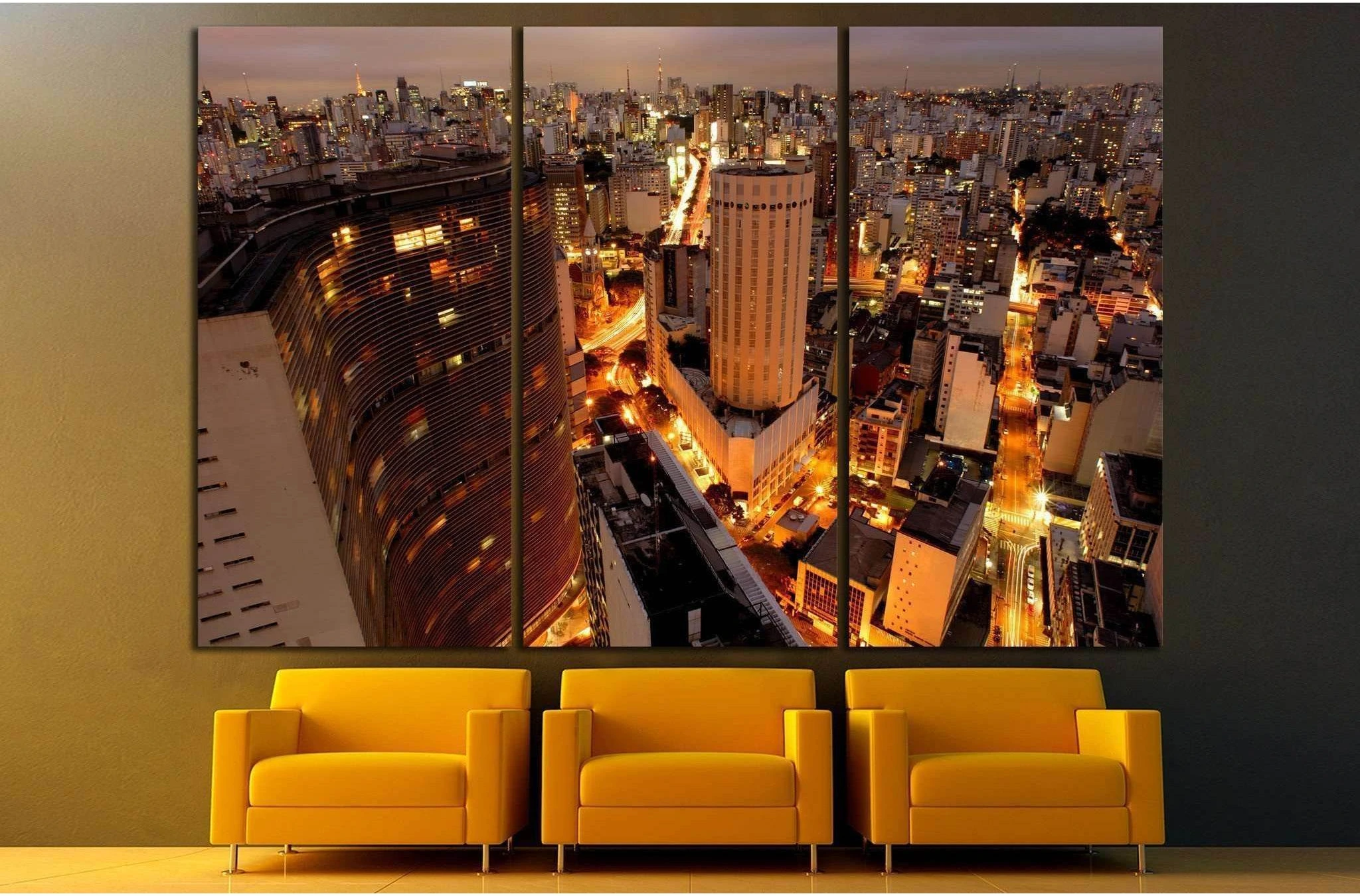 Sao Paulo skyline, Brazil, largest city in South America №1517 Ready to Hang Canvas Print - Zellart Canvas Prints ALL_Products, s-1517