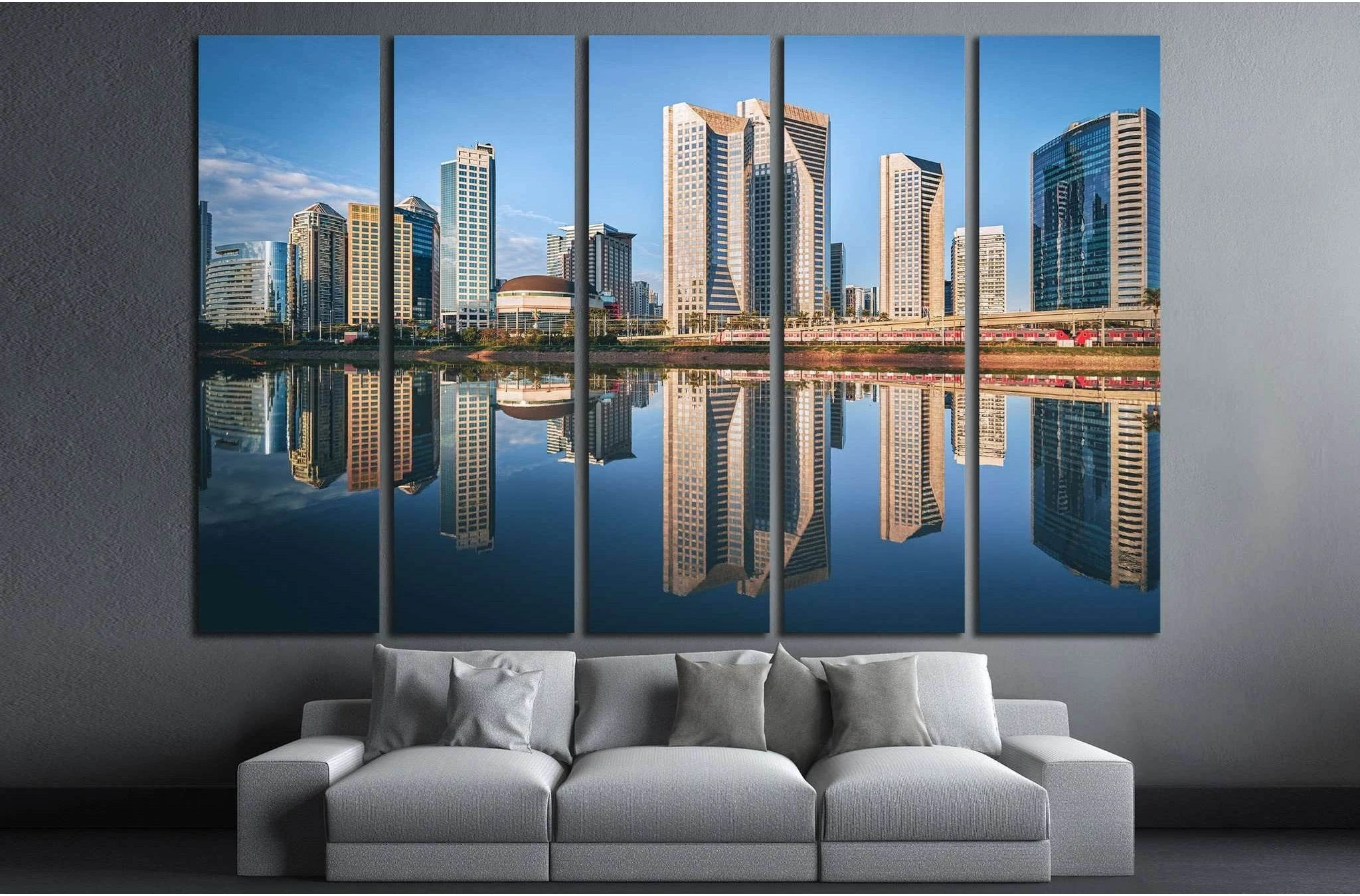 Sao Paulo Skyline, Brazil, South America №1276 Ready to Hang Canvas Print - Zellart Canvas Prints ALL_Products, s-1276