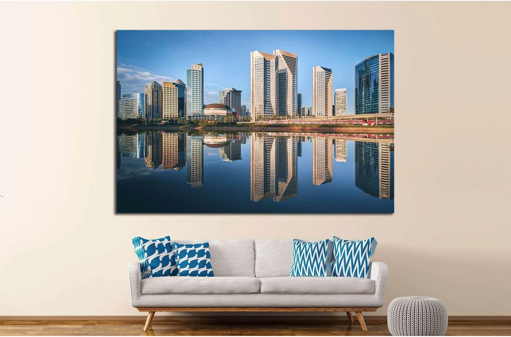 Sao Paulo Skyline, Brazil, South America №1276 Ready to Hang Canvas Print - Zellart Canvas Prints ALL_Products, s-1276