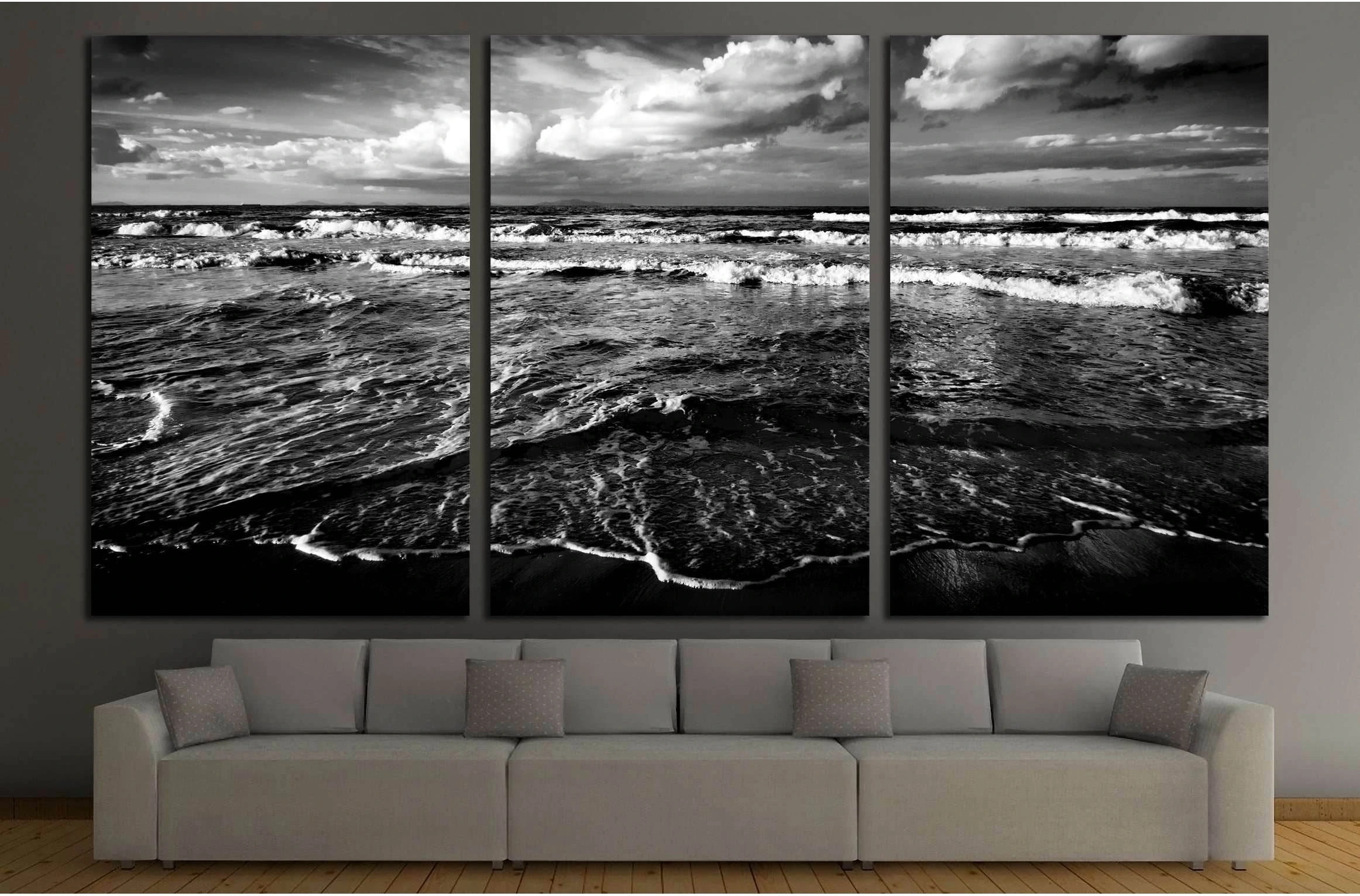 sardinian sea winter dramatic waves ecology №2667 Ready to Hang Canvas Print - Zellart Canvas Prints ALL_Products, s-2667