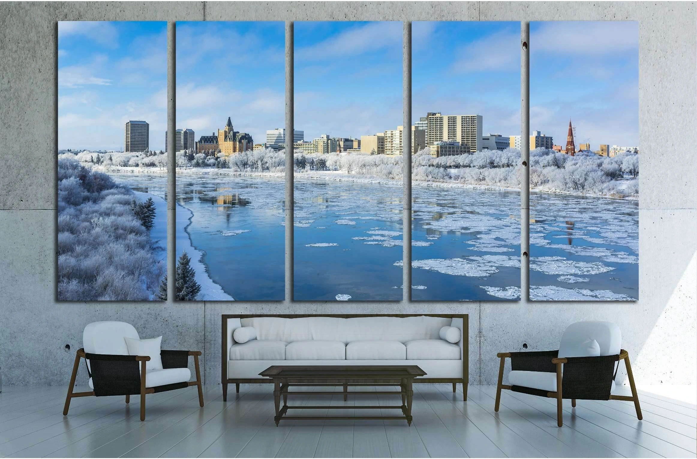 Saskatoon, Canada №2159 Ready to Hang Canvas Print - Zellart Canvas Prints ALL_Products, s-2159