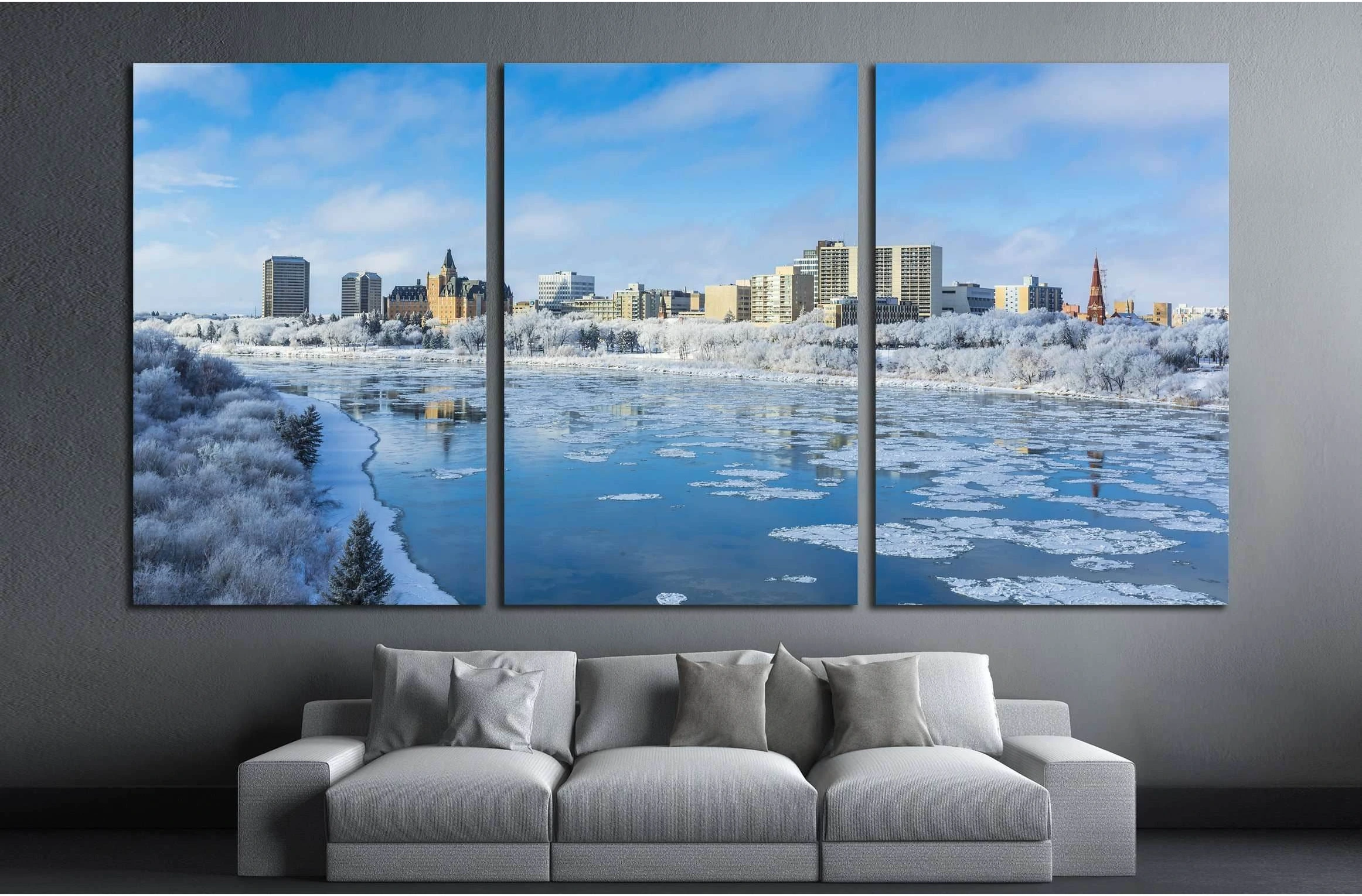 Saskatoon, Canada №2159 Ready to Hang Canvas Print - Zellart Canvas Prints ALL_Products, s-2159