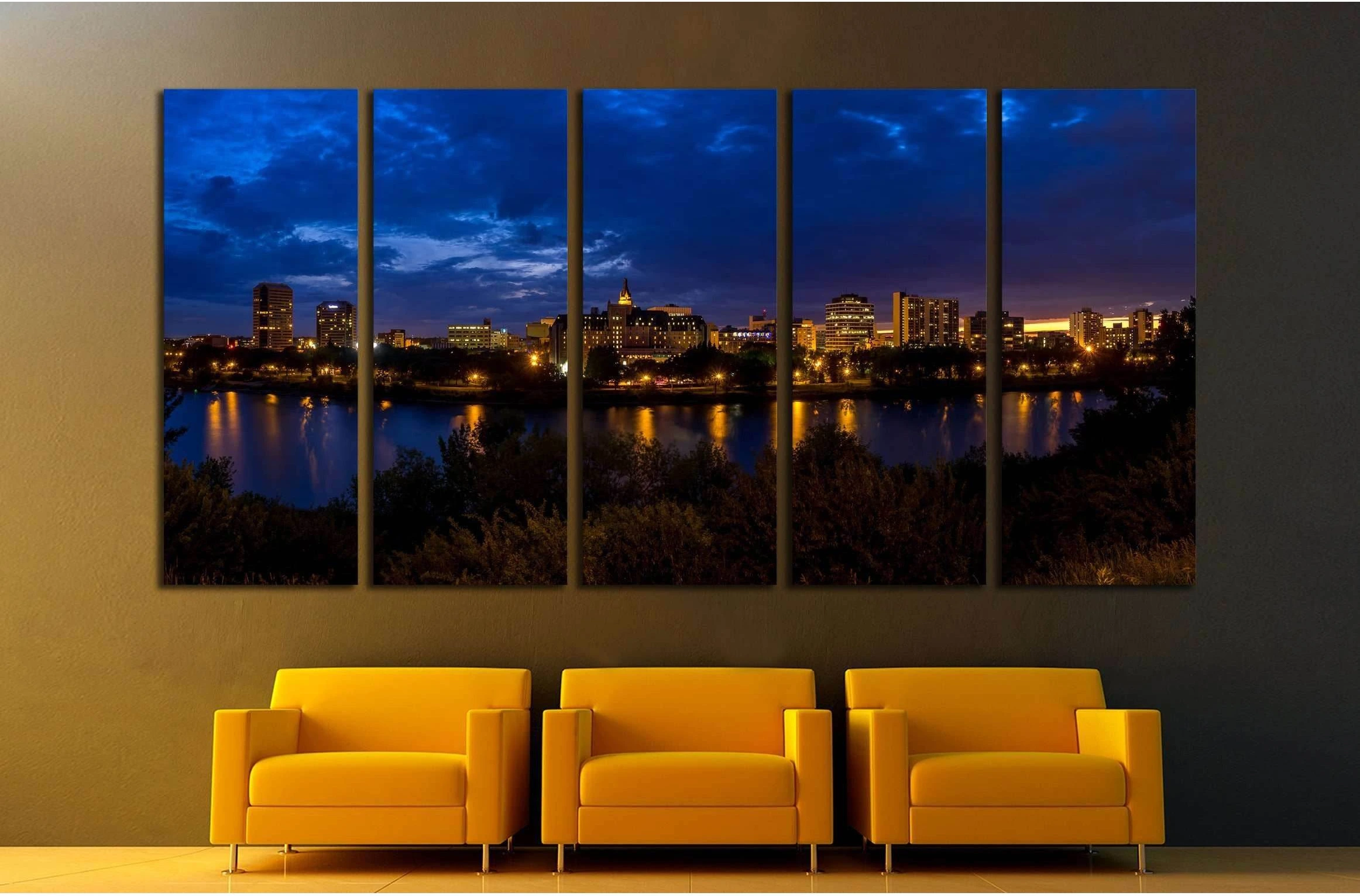 SASKATOON CANADA №2210 Ready to Hang Canvas Print - Zellart Canvas Prints ALL_Products, s-2210