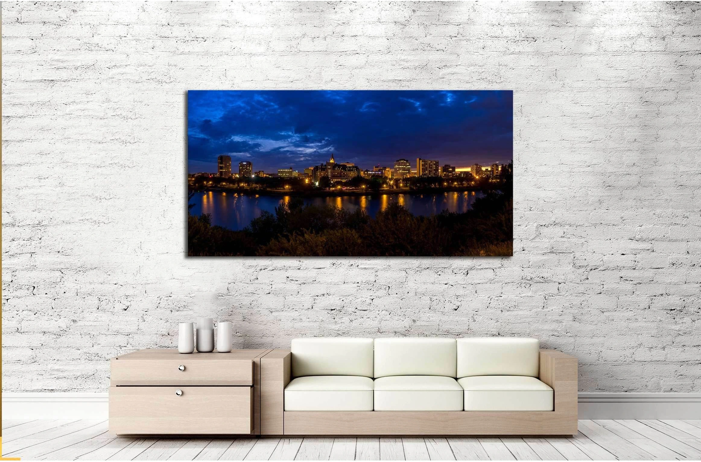 SASKATOON CANADA №2210 Ready to Hang Canvas Print - Zellart Canvas Prints ALL_Products, s-2210