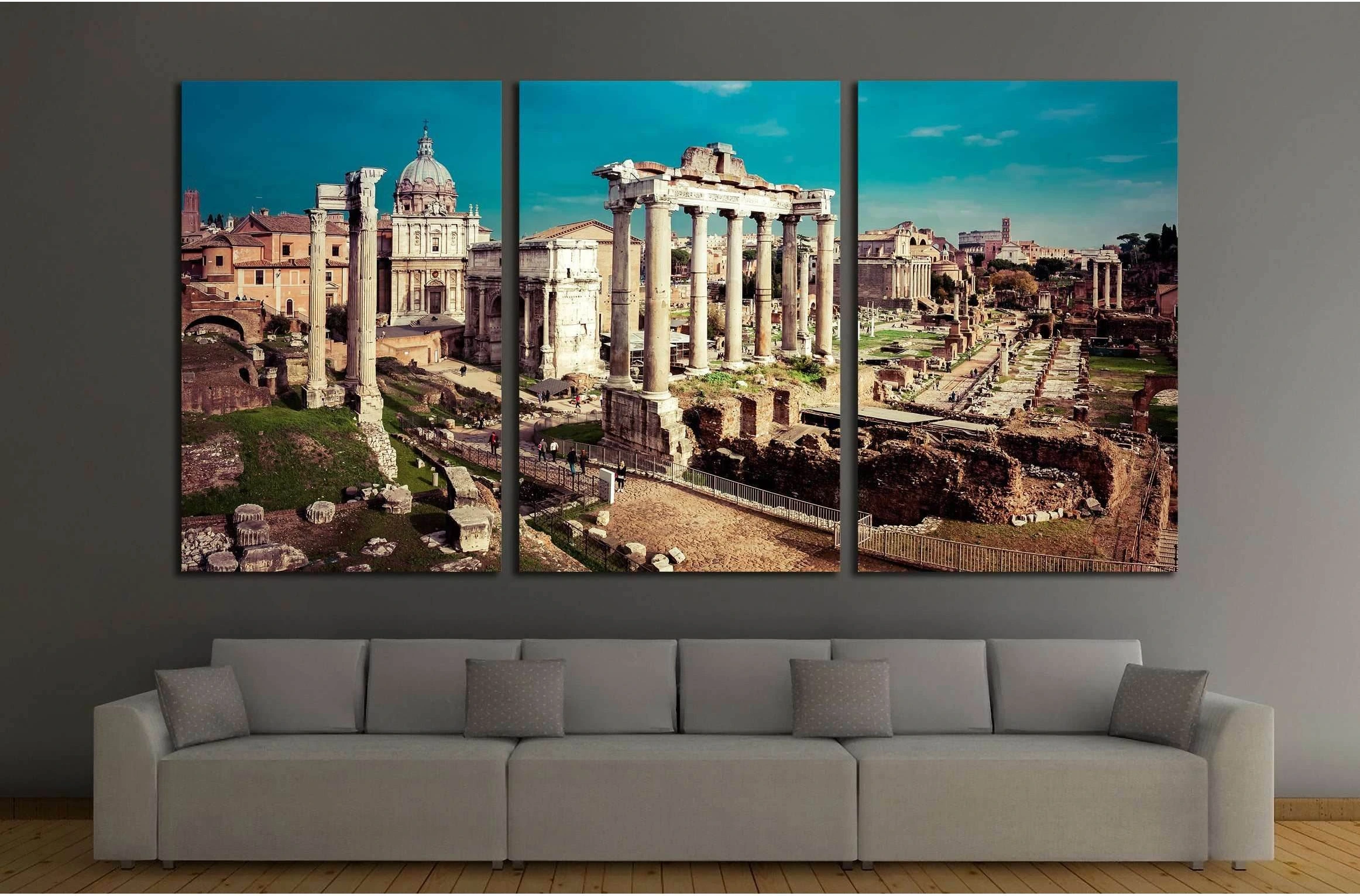 Saturn Temple in Rome, Italy №2905 Ready to Hang Canvas Print - Zellart Canvas Prints ALL_Products, s-2905