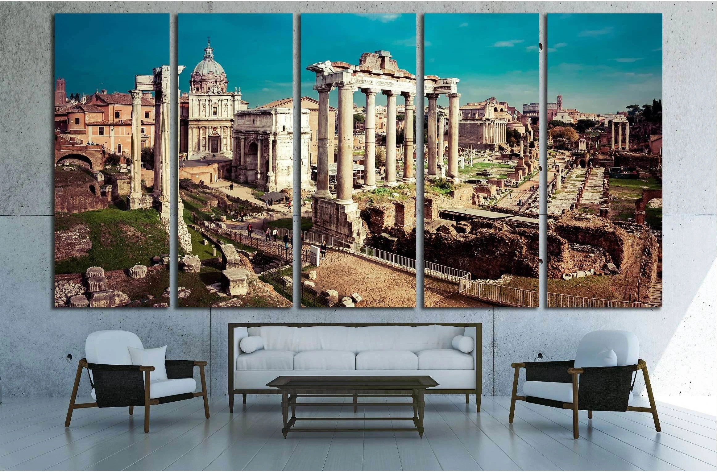 Saturn Temple in Rome, Italy №2905 Ready to Hang Canvas Print - Zellart Canvas Prints ALL_Products, s-2905
