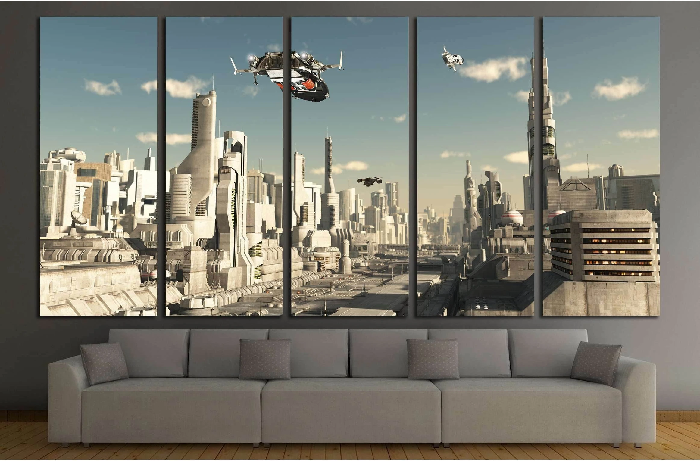Science fiction illustration №2179 Ready to Hang Canvas Print - Zellart Canvas Prints ALL_Products, s-2179