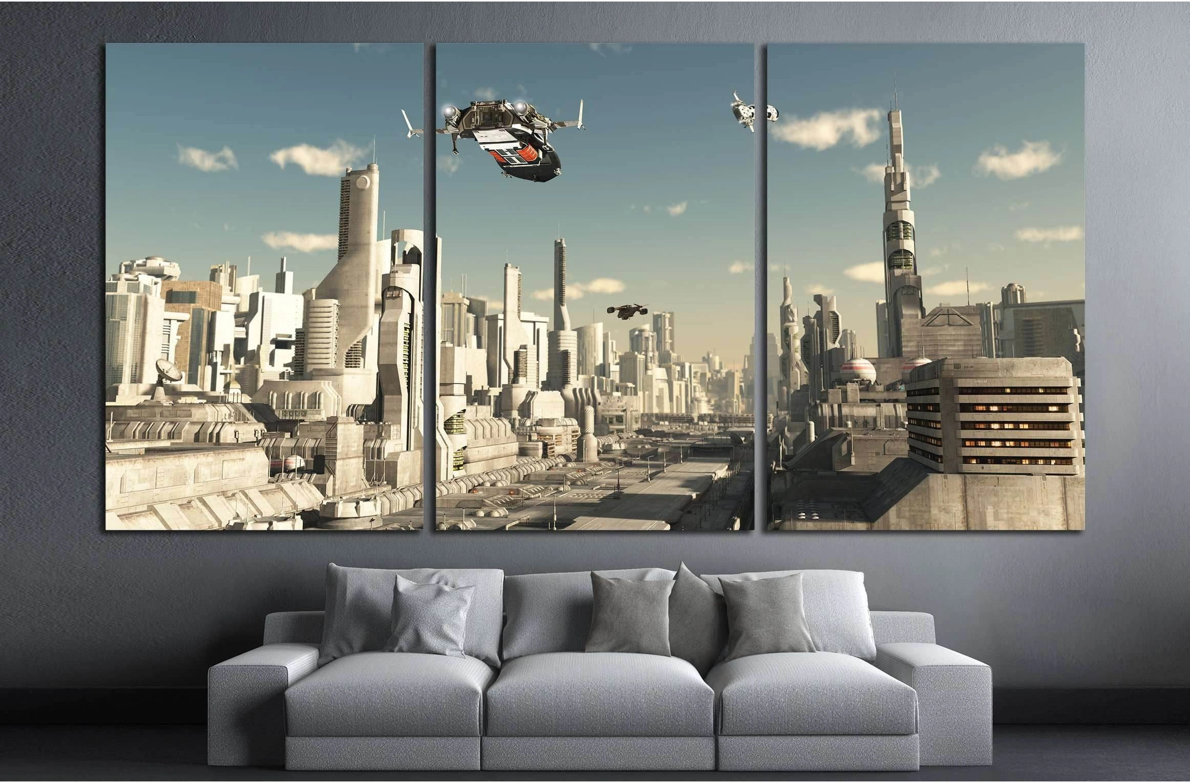 Science fiction illustration №2179 Ready to Hang Canvas Print - Zellart Canvas Prints ALL_Products, s-2179