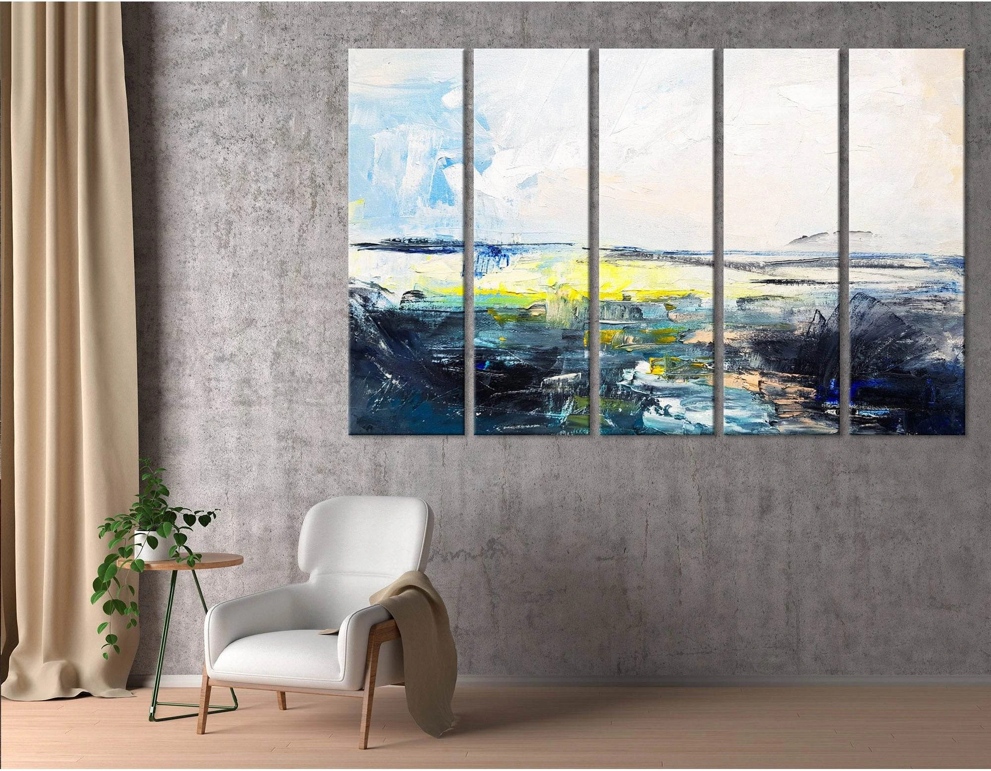 Sea And Sun Abstract №04266 Ready to Hang Canvas Print - Zellart Canvas Prints ALL_Products