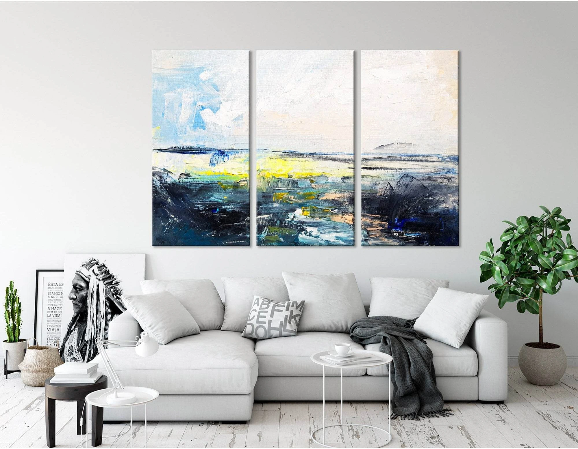 Sea And Sun Abstract №04266 Ready to Hang Canvas Print - Zellart Canvas Prints ALL_Products