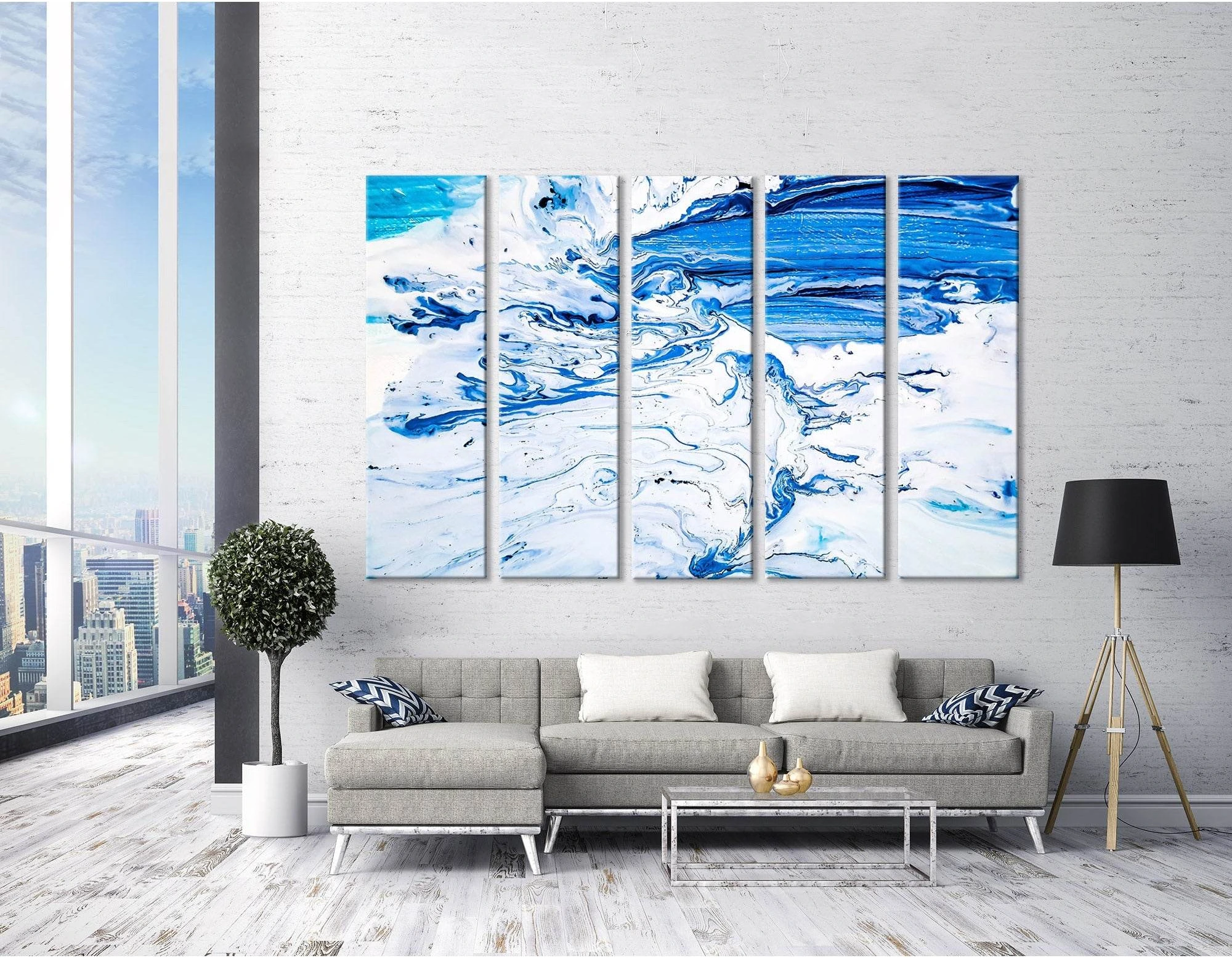 Sea Foam Abstract №04259 Ready to Hang Canvas Print - Zellart Canvas Prints ALL_Products