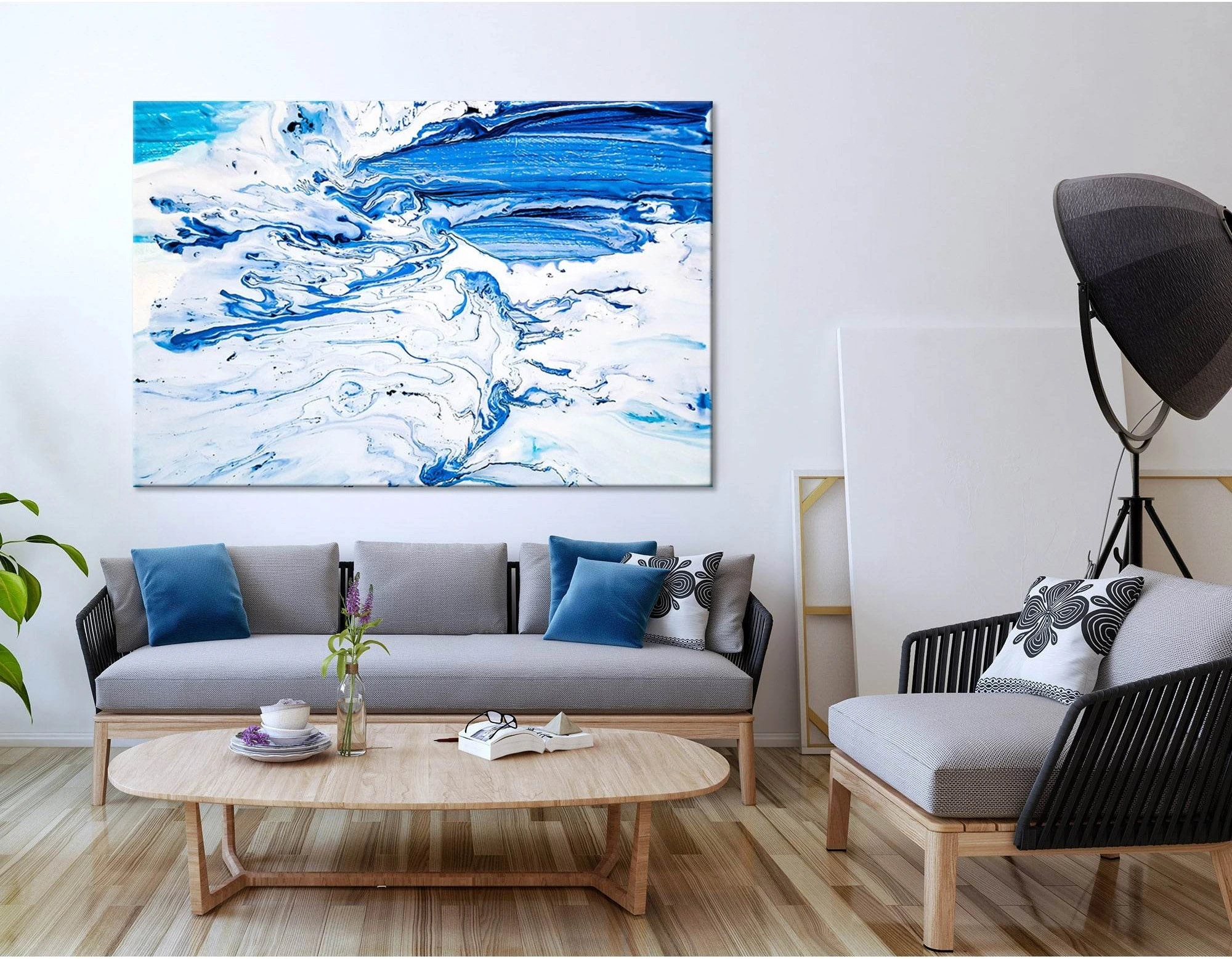 Sea Foam Abstract №04259 Ready to Hang Canvas Print - Zellart Canvas Prints ALL_Products