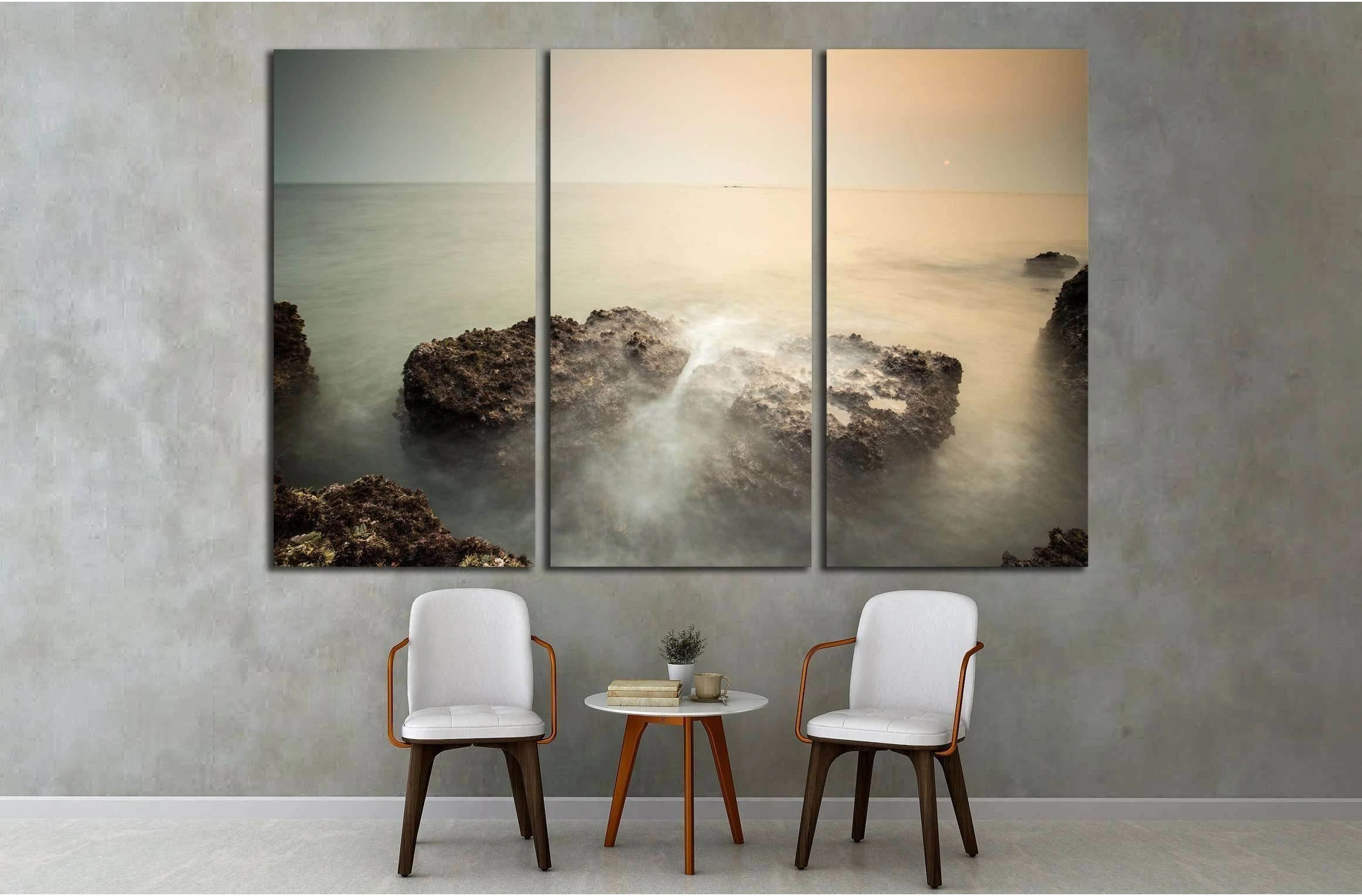 Sea near Fort Tiracol, Goa, India №2520 Ready to Hang Canvas Print - Zellart Canvas Prints ALL_Products, s-2520