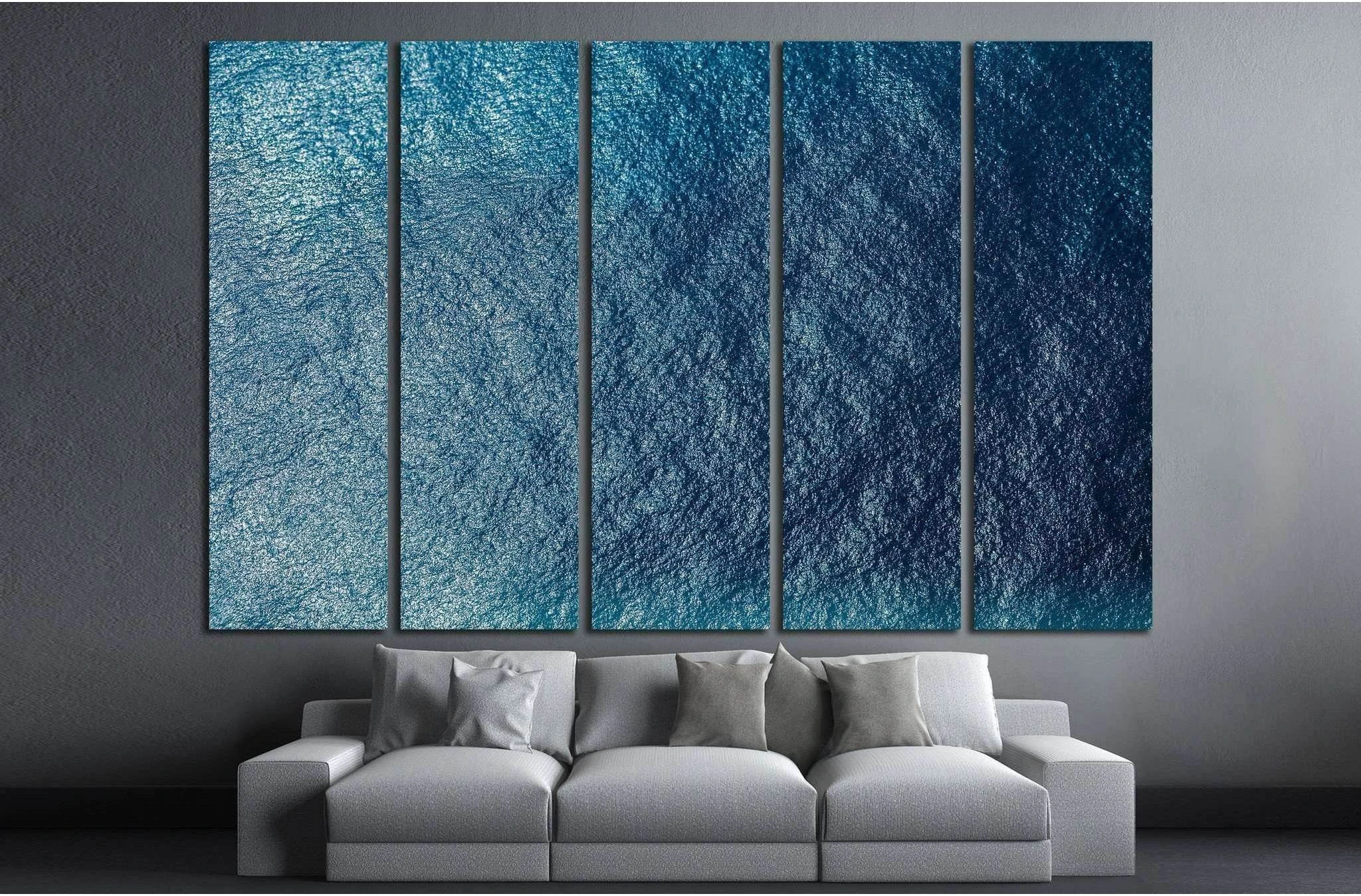 Sea surface aerial view №1401 Ready to Hang Canvas Print - Zellart Canvas Prints ALL_Products, s-1401