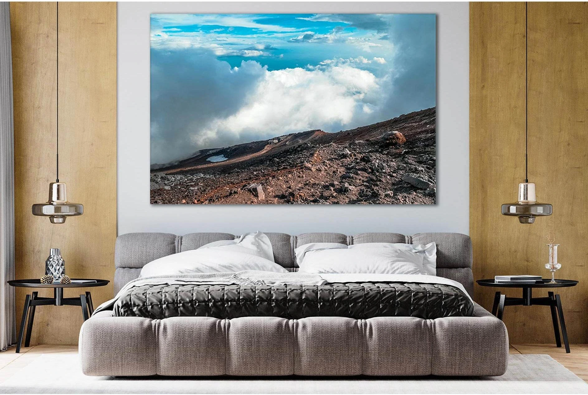 Sea View From The Mountain №SL169 Ready to Hang Canvas Print - Zellart Canvas Prints 0new, ALL_Products, Beach Ocean & Waves