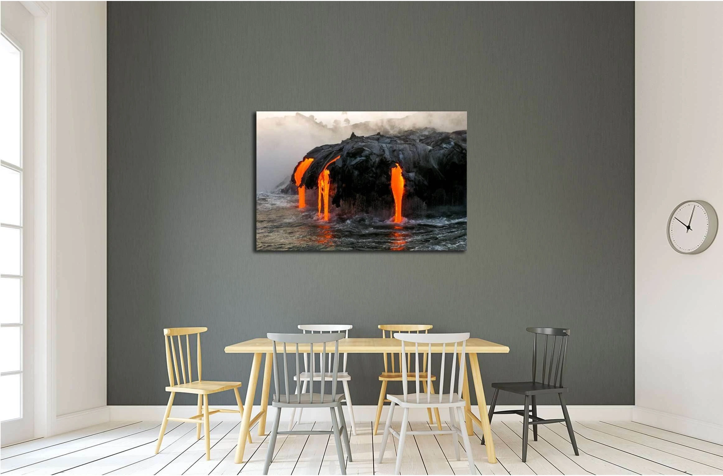 Sea view of Kilauea Volcano in Big Island, Hawaii №3147 Ready to Hang Canvas Print - Zellart Canvas Prints ALL_Products, s-3147