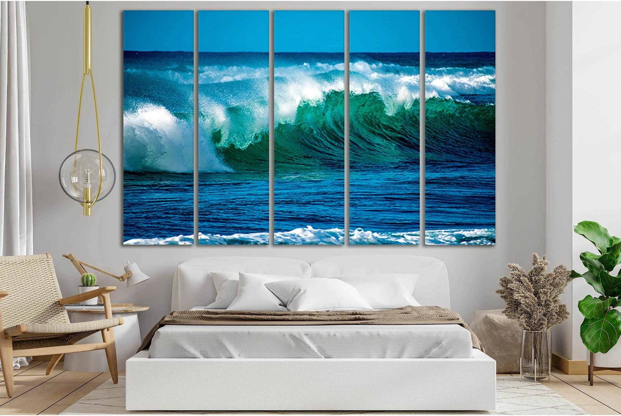 Sea Wave Movement №SL87 Ready to Hang Canvas Print - Zellart Canvas Prints 0new, ALL_Products, Beach Ocean & Waves