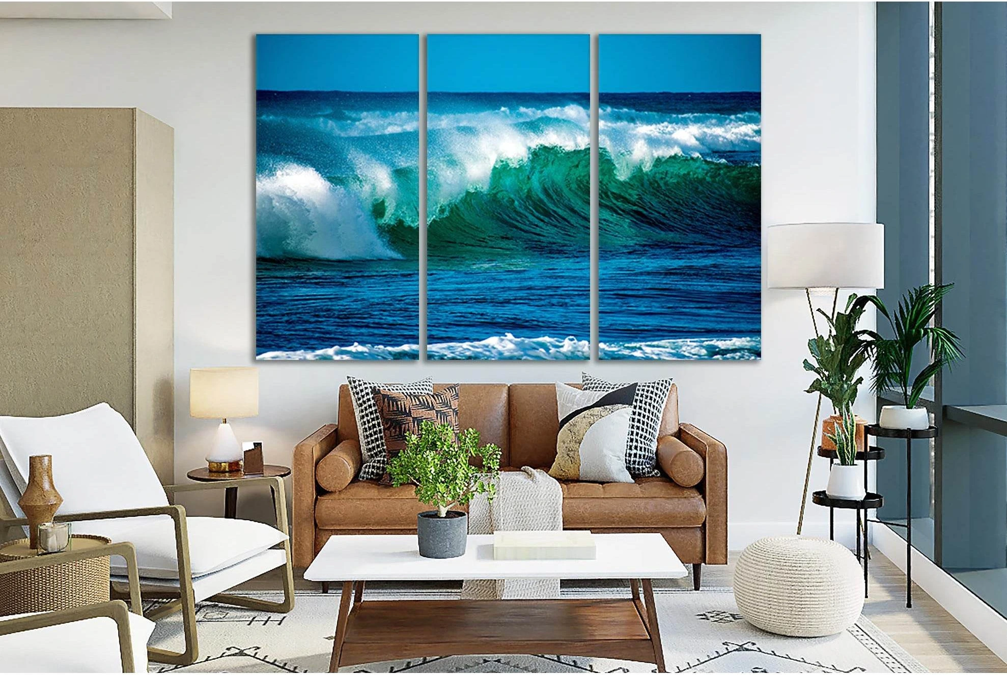 Sea Wave Movement №SL87 Ready to Hang Canvas Print - Zellart Canvas Prints 0new, ALL_Products, Beach Ocean & Waves
