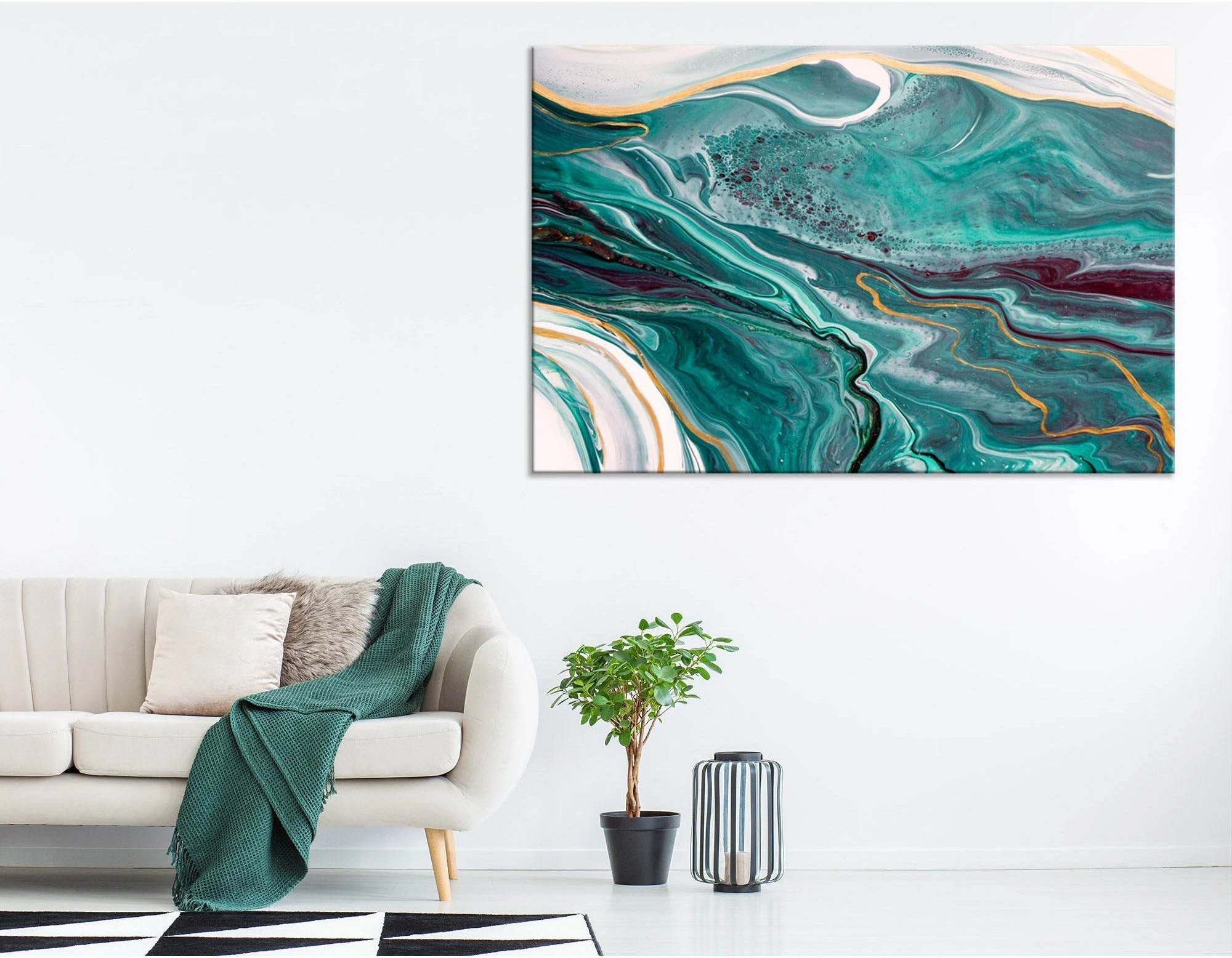 Sea Waves Abstract №04290 Ready to Hang Canvas Print - Zellart Canvas Prints ALL_Products