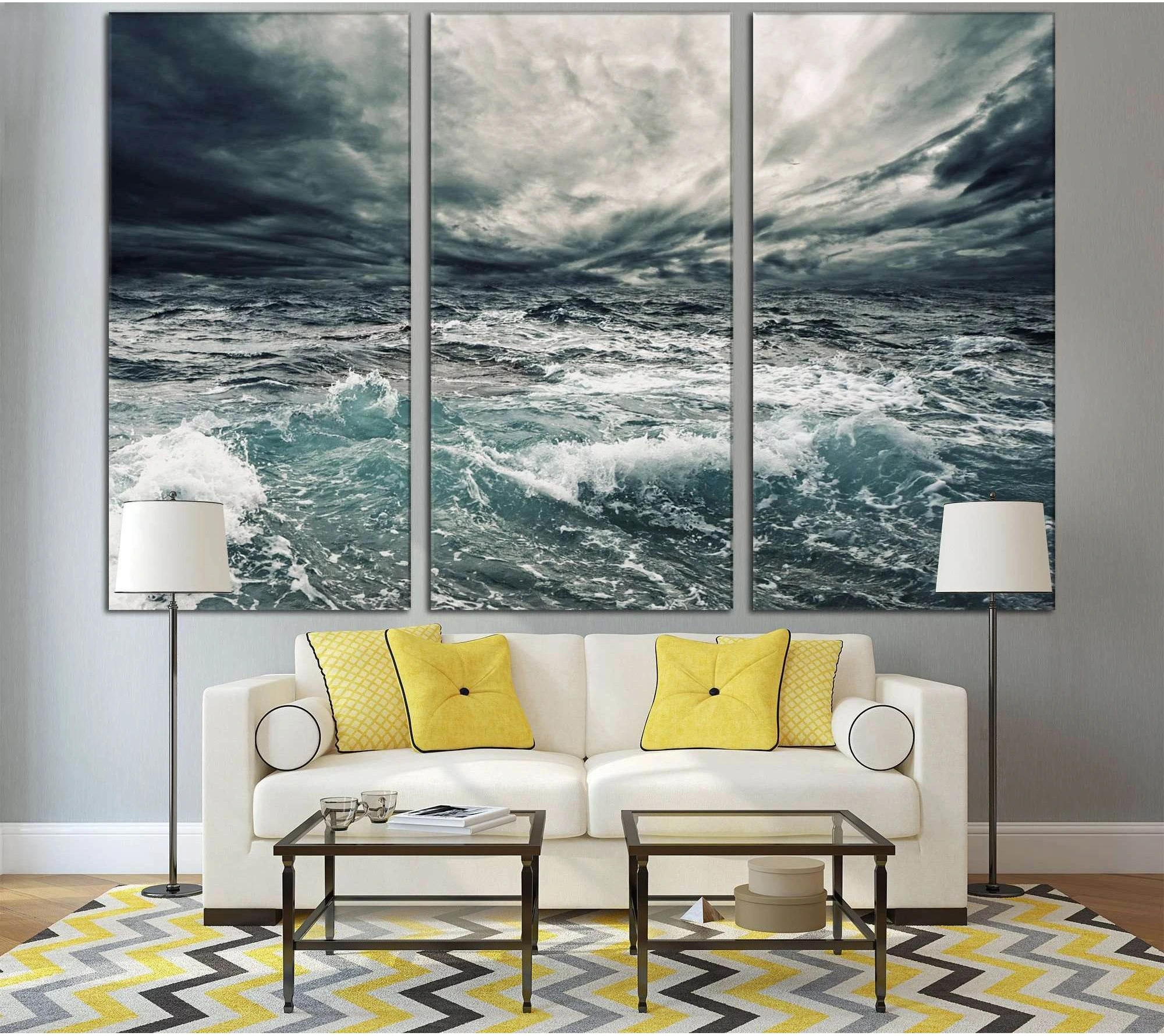Seascape №756 Ready to Hang Canvas Print - Zellart Canvas Prints ALL_Products, autopostr_pinterest_65155, autopostr_pinterest_65157, autopostr_pinterest_65158, autopostr_pinterest_65160