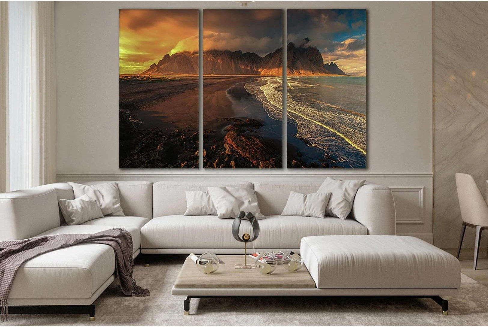 Seashore With Hills №SL159 Ready to Hang Canvas Print - Zellart Canvas Prints 0new, ALL_Products, Beach Ocean & Waves