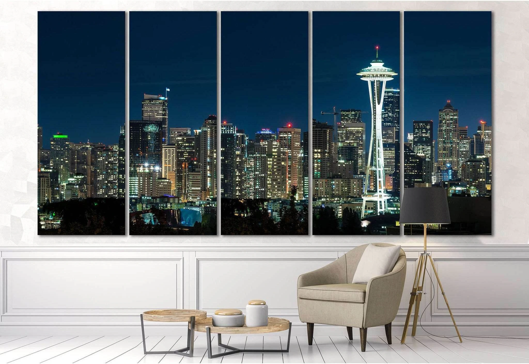 Seattle Cityscape №3020 Ready to Hang Canvas Print - Zellart Canvas Prints ALL_Products, z-3020