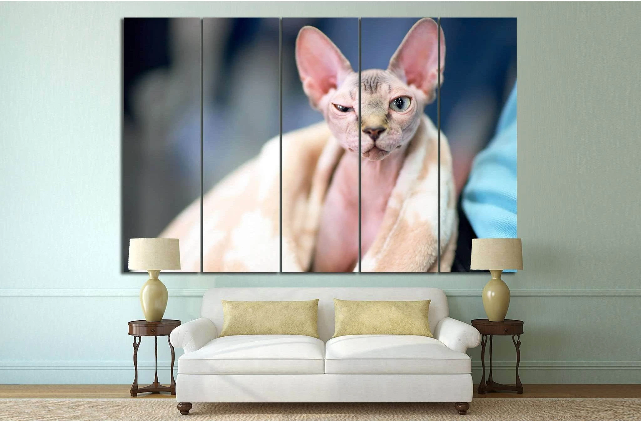 Serious cat №13 Ready to Hang Canvas Print - Zellart Canvas Prints ALL_Products, s-13