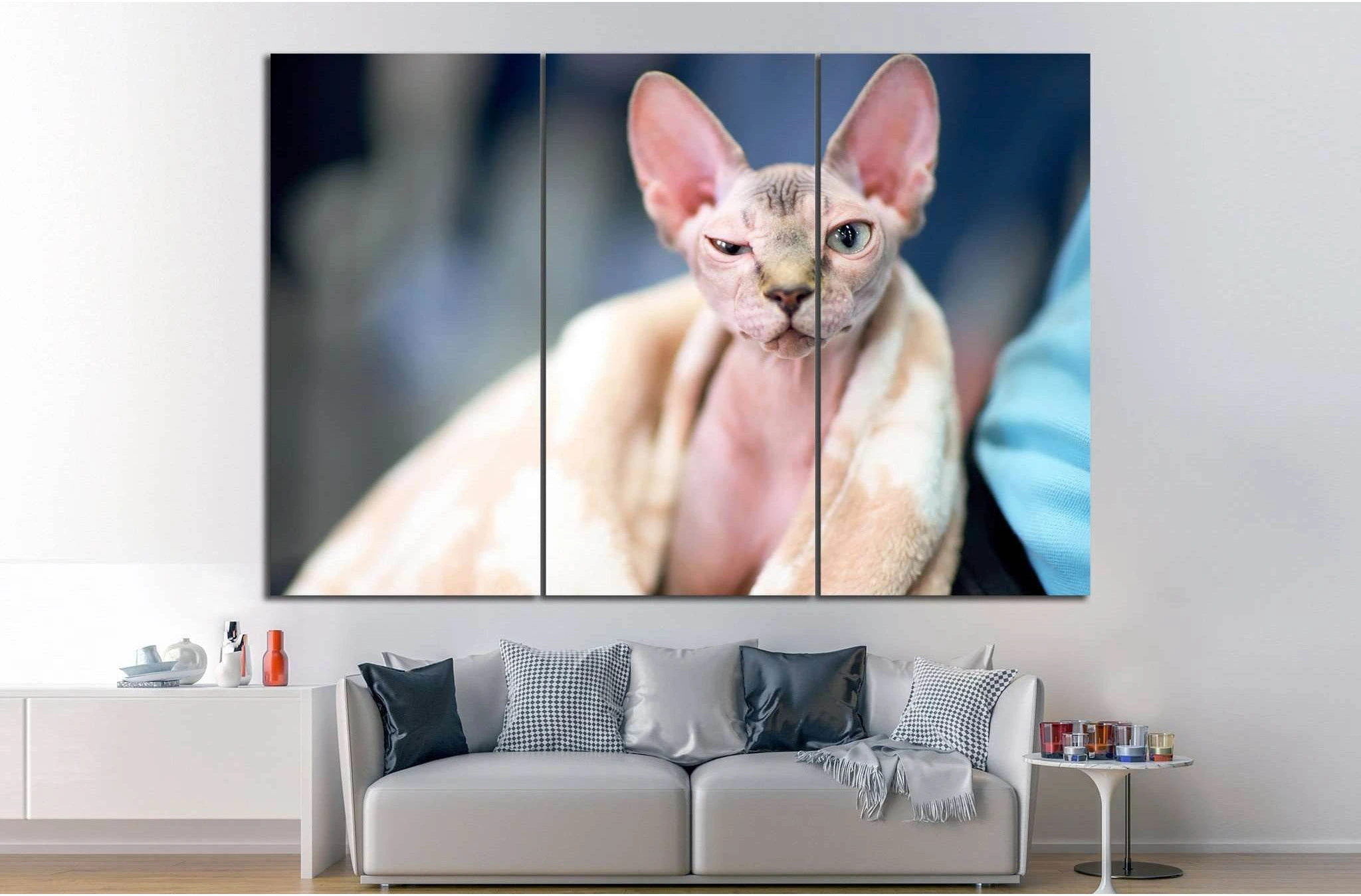 Serious cat №13 Ready to Hang Canvas Print - Zellart Canvas Prints ALL_Products, s-13