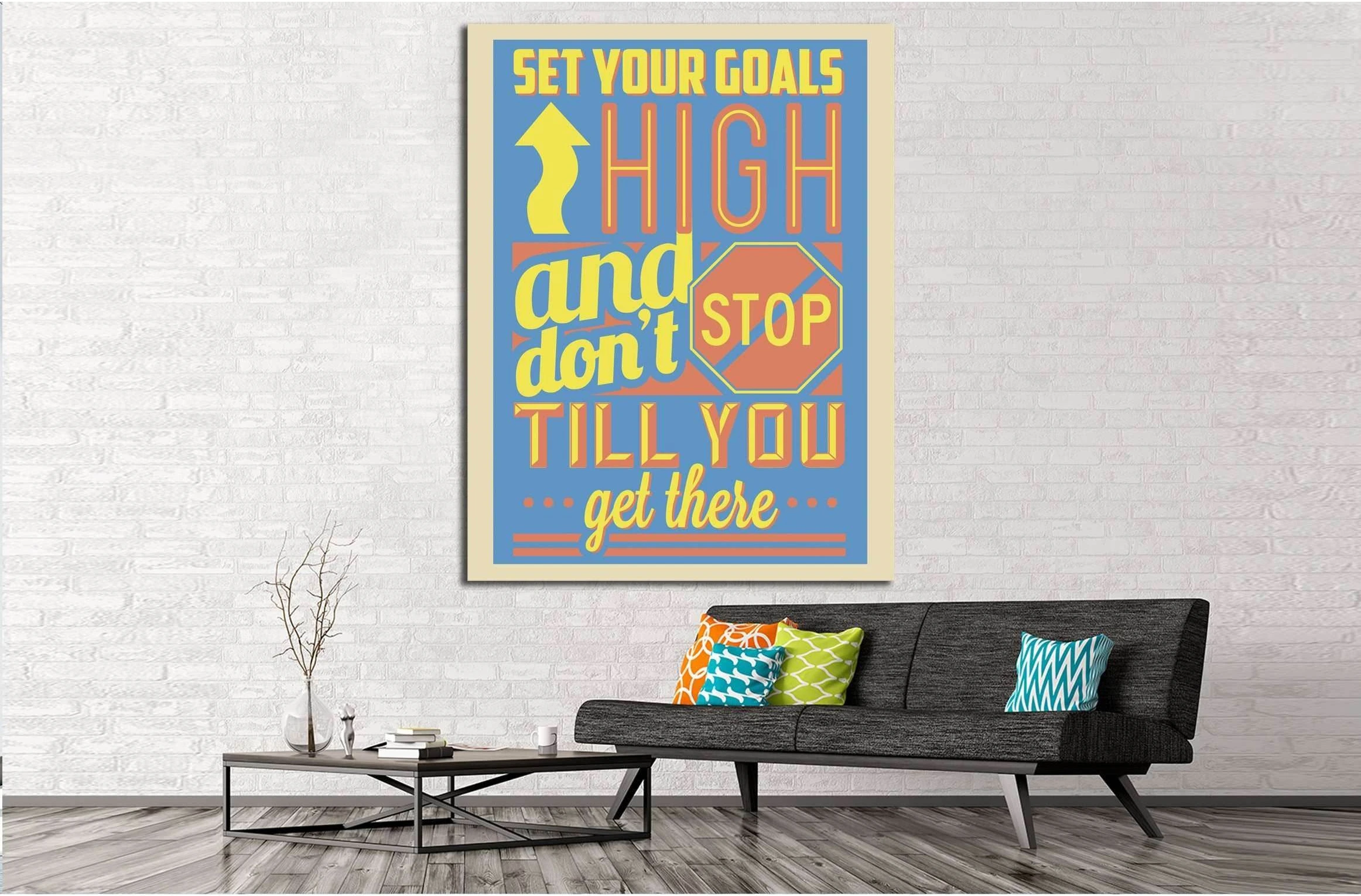 set your coals №4538 Ready to Hang Canvas Print - Zellart Canvas Prints ALL_Products, s-4538