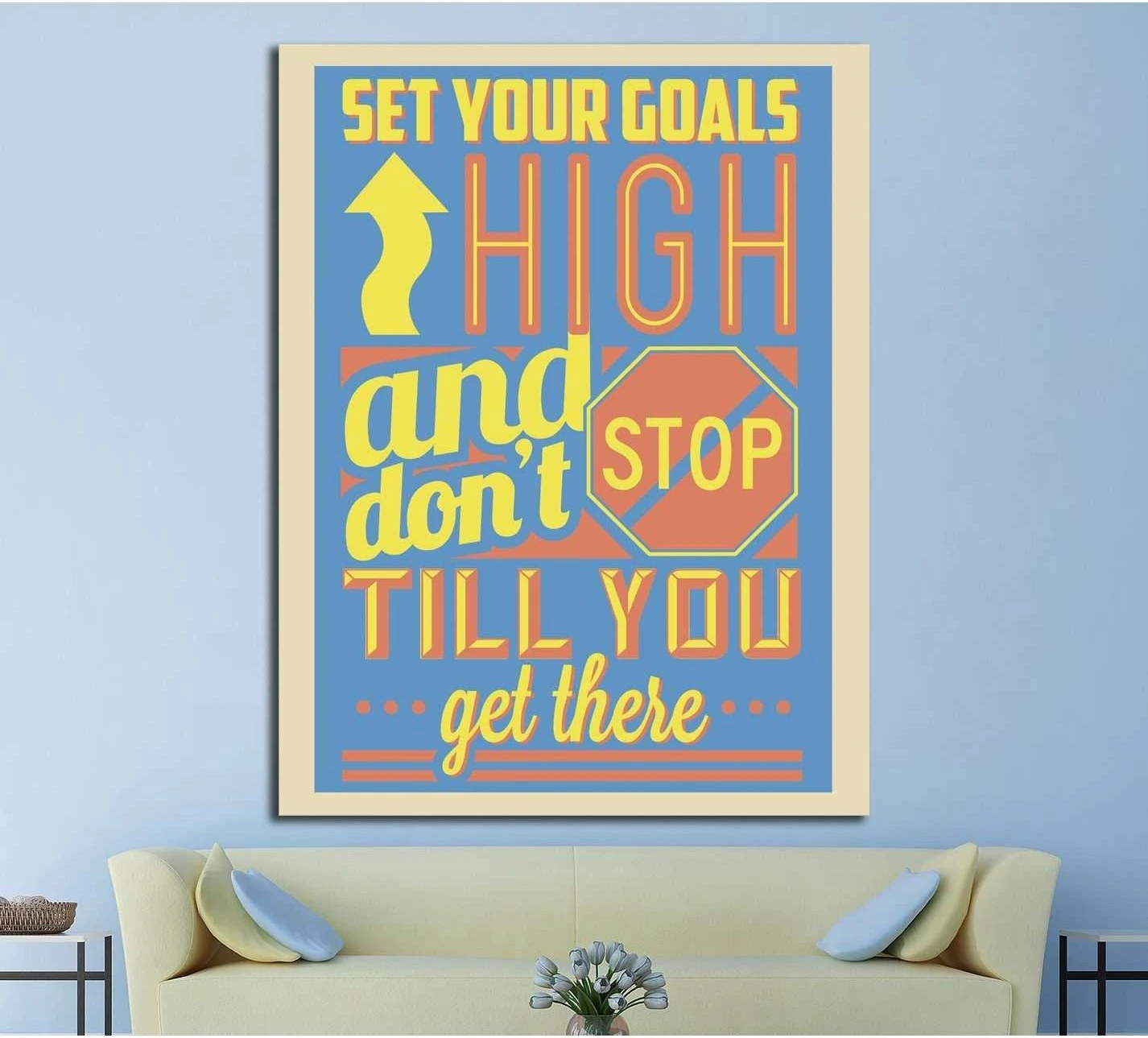 set your coals №4538 Ready to Hang Canvas Print - Zellart Canvas Prints ALL_Products, s-4538
