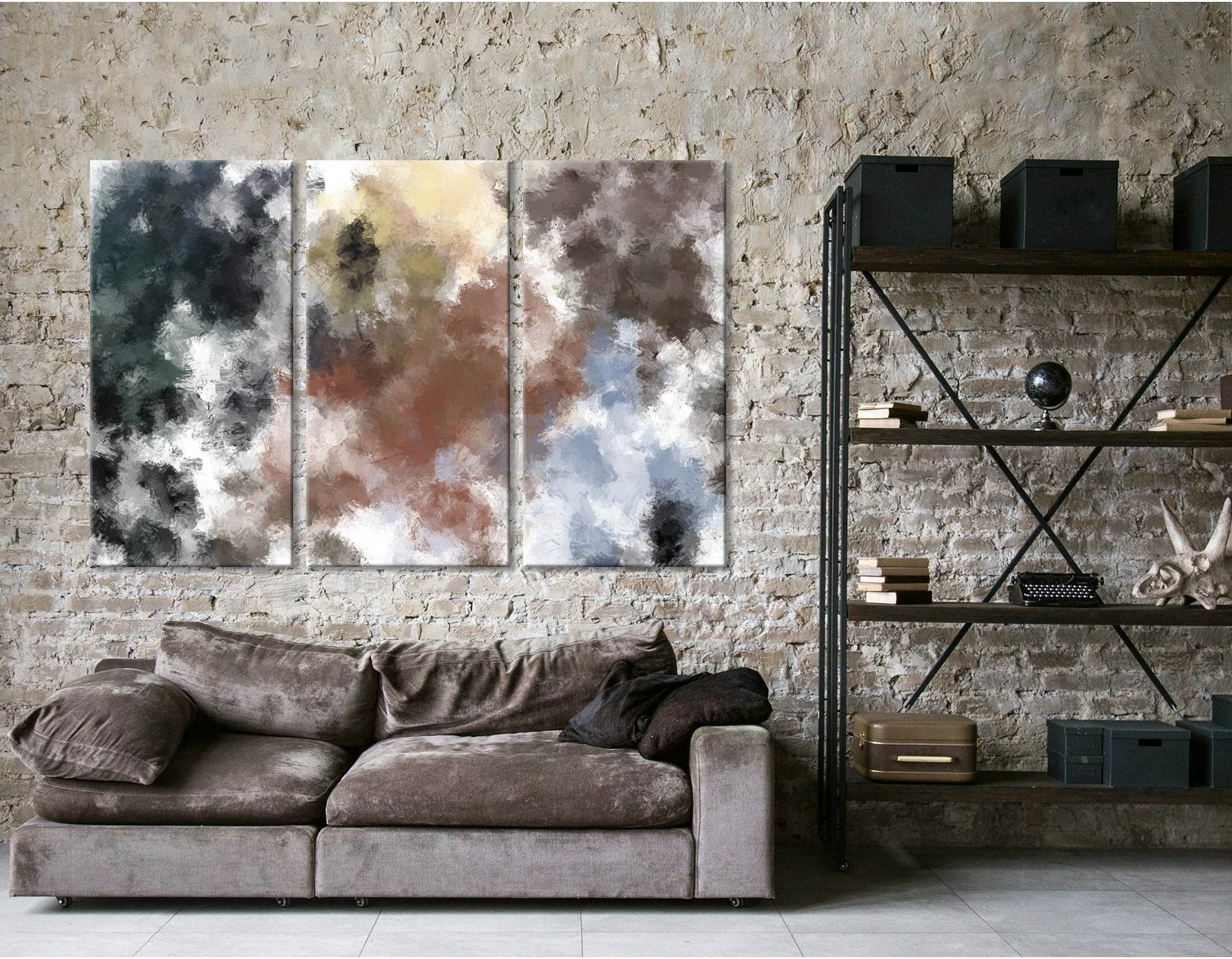 Shabby Chic Abstract №04376 Ready to Hang Canvas Print - Zellart Canvas Prints ALL_Products