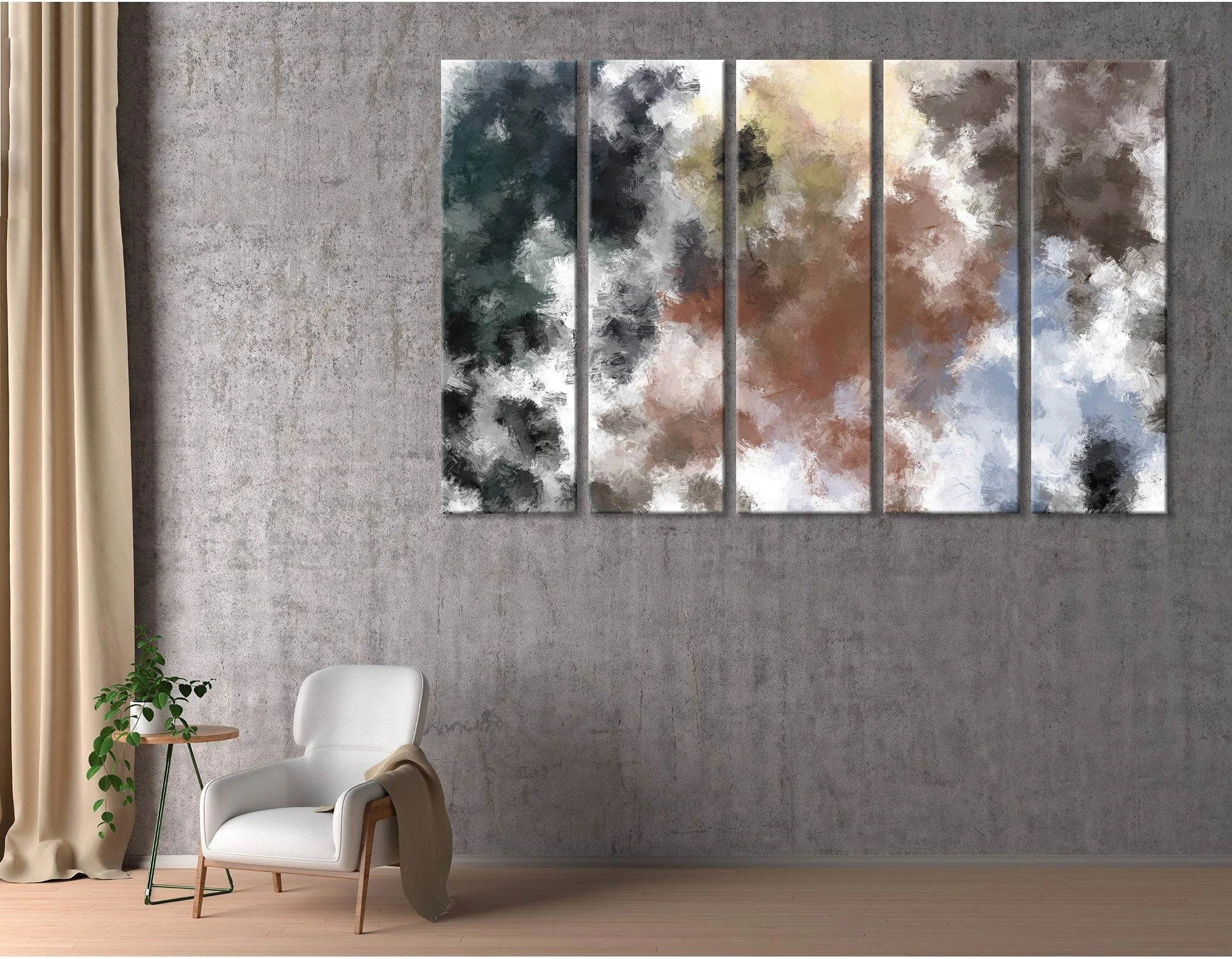 Shabby Chic Abstract №04376 Ready to Hang Canvas Print - Zellart Canvas Prints ALL_Products