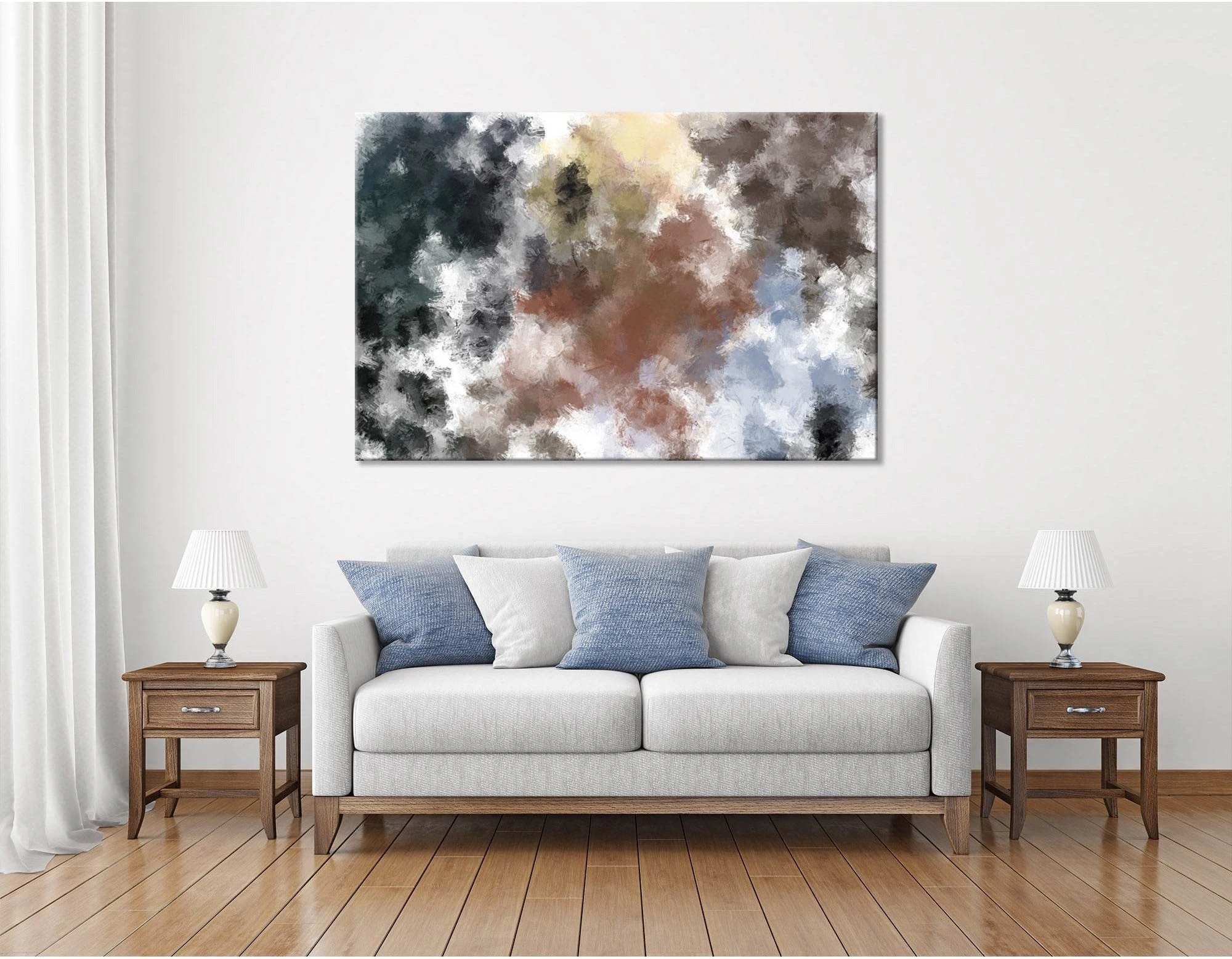 Shabby Chic Abstract №04376 Ready to Hang Canvas Print - Zellart Canvas Prints ALL_Products