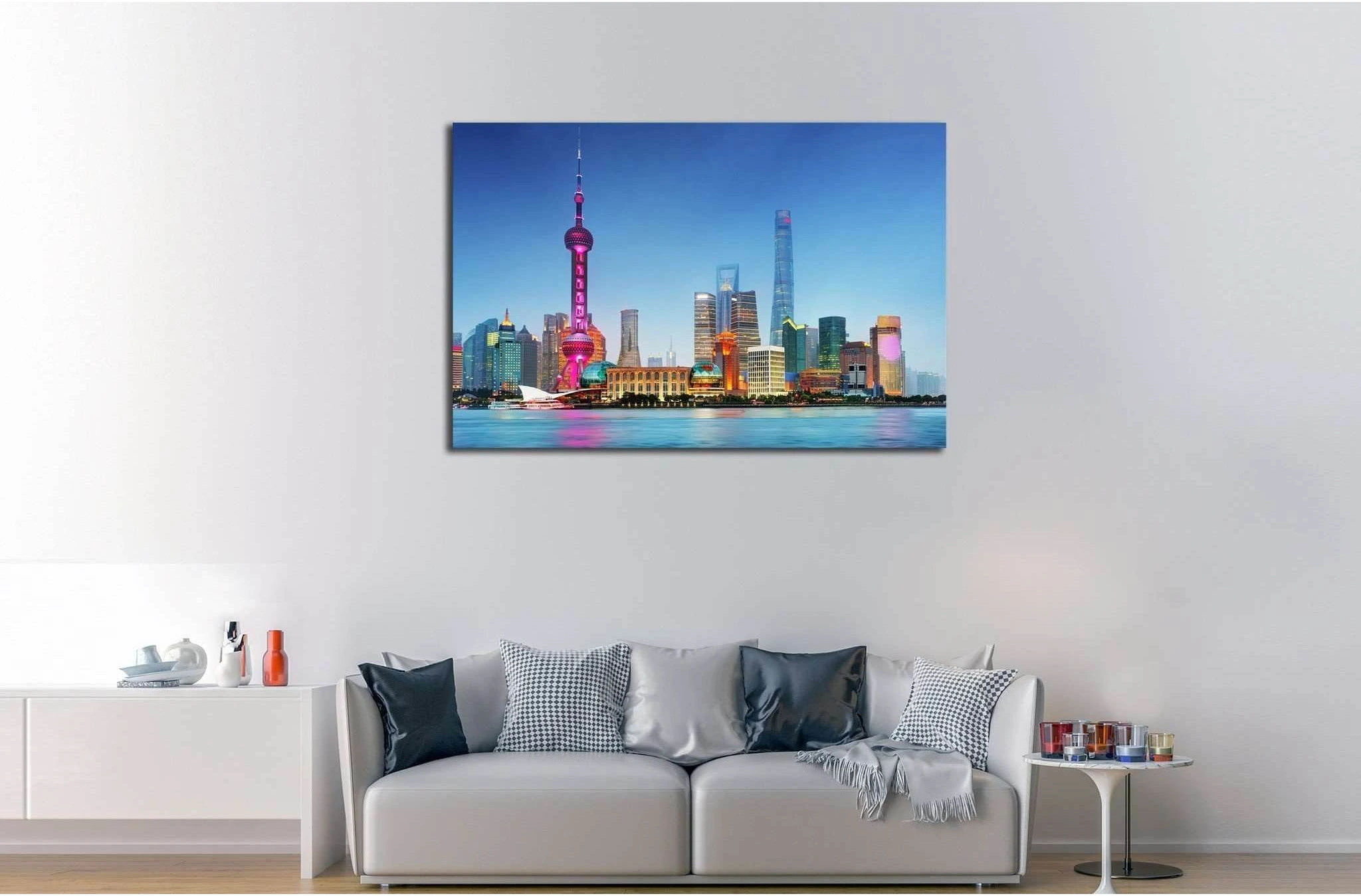 Shangahi skyline, China №581 Ready to Hang Canvas Print - Zellart Canvas Prints ALL_Products, s-581