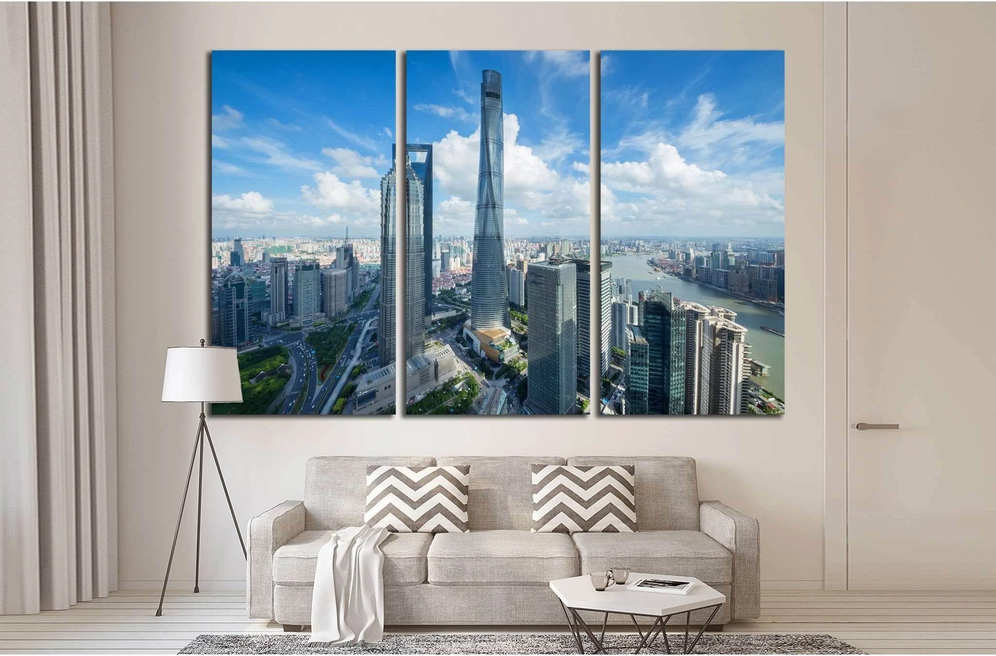 SHANGHAI, Jin Mao Tower, Shanghai tower №1549 Ready to Hang Canvas Print - Zellart Canvas Prints ALL_Products, s-1549