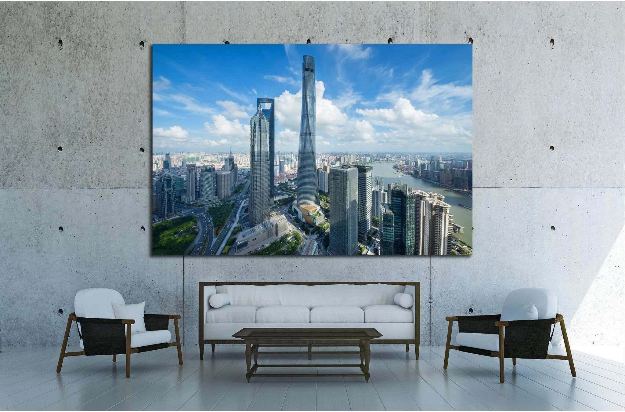 SHANGHAI, Jin Mao Tower, Shanghai tower №1549 Ready to Hang Canvas Print - Zellart Canvas Prints ALL_Products, s-1549