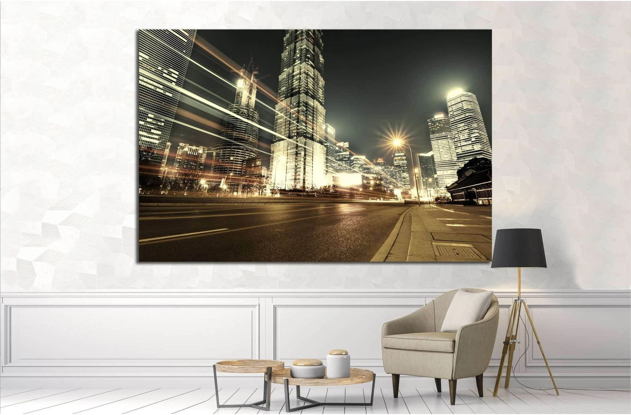 Shanghai Lujiazui Finance and Trade Zone №1527 Ready to Hang Canvas Print - Zellart Canvas Prints ALL_Products, s-1527