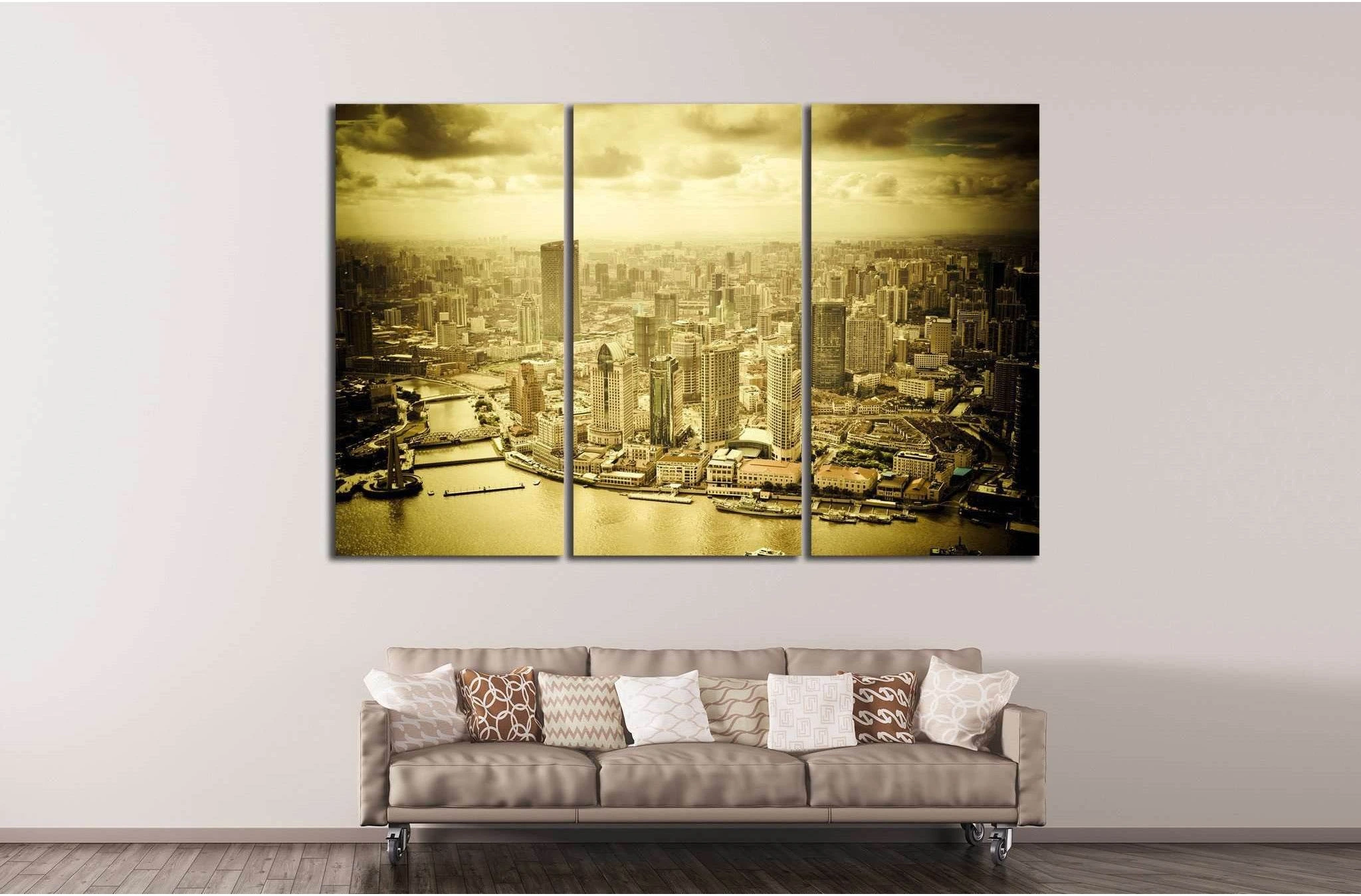 shanghai lujiazui financial center №591 Ready to Hang Canvas Print - Zellart Canvas Prints ALL_Products, s-591