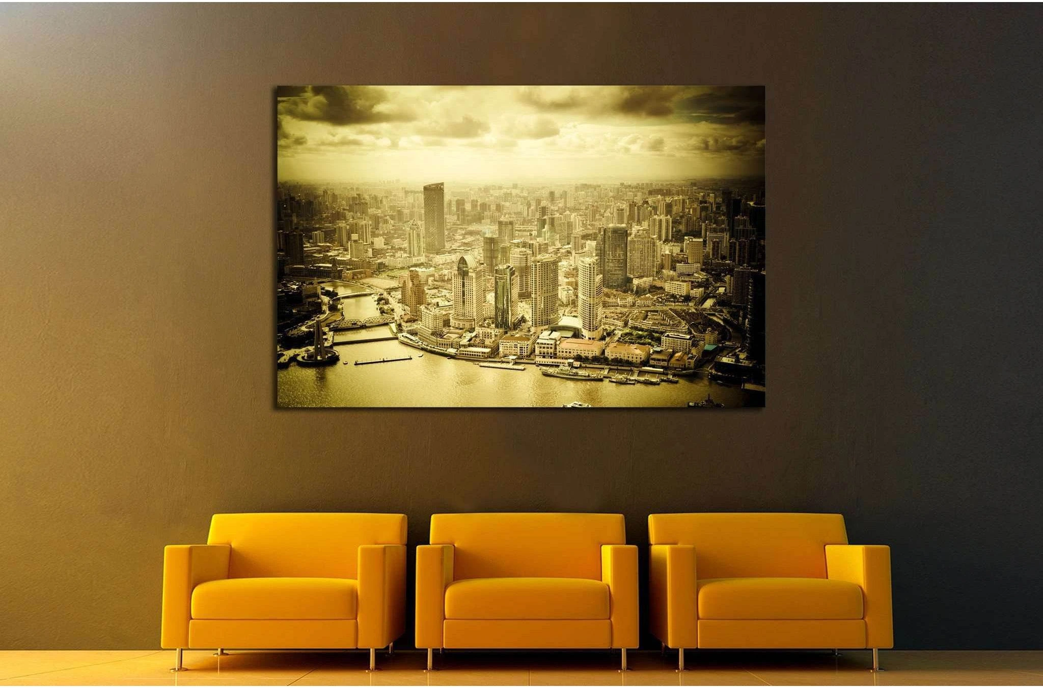 shanghai lujiazui financial center №591 Ready to Hang Canvas Print - Zellart Canvas Prints ALL_Products, s-591