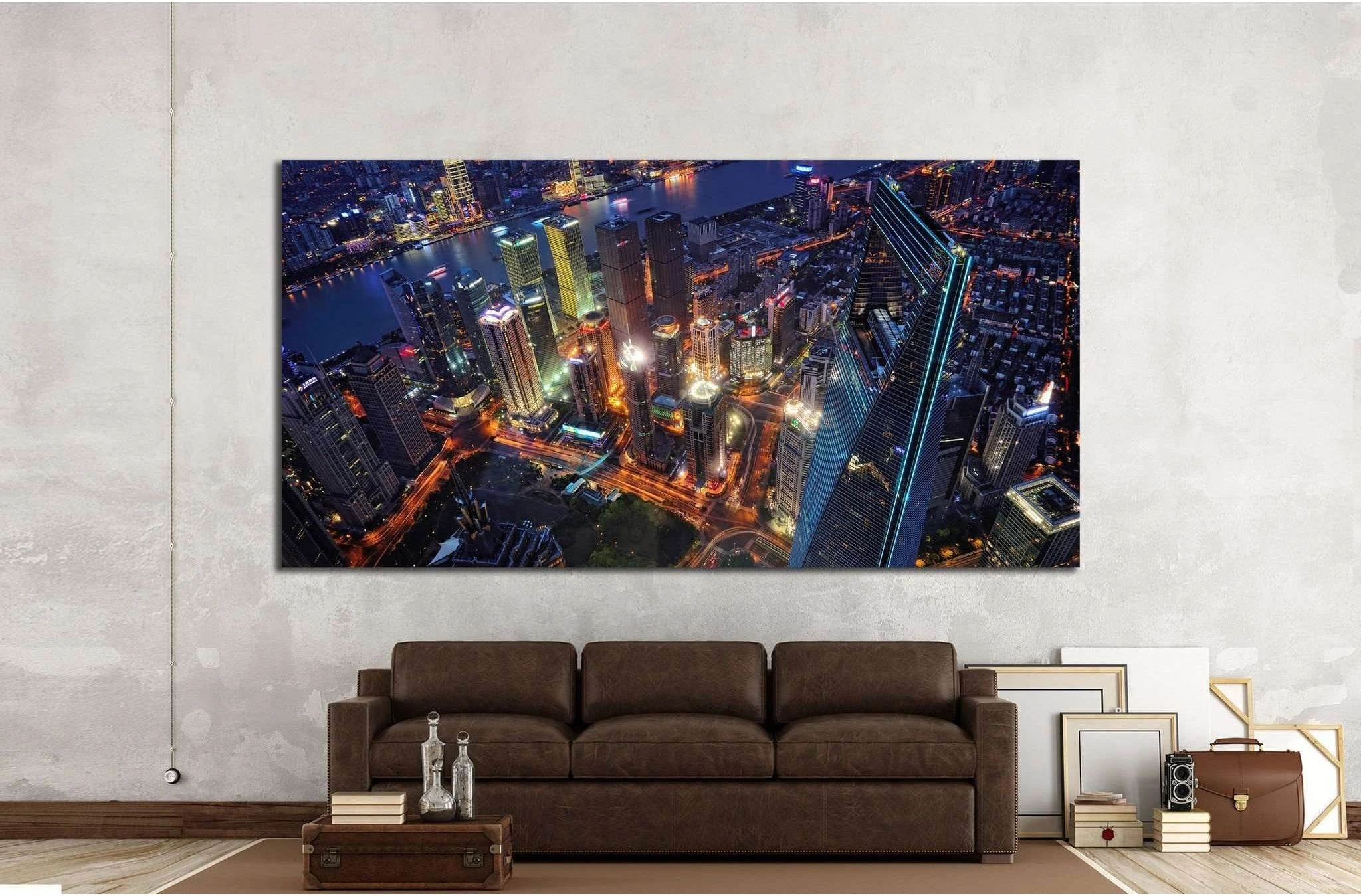 Shanghai Skyline №1234 Ready to Hang Canvas Print - Zellart Canvas Prints ALL_Products, s-1234