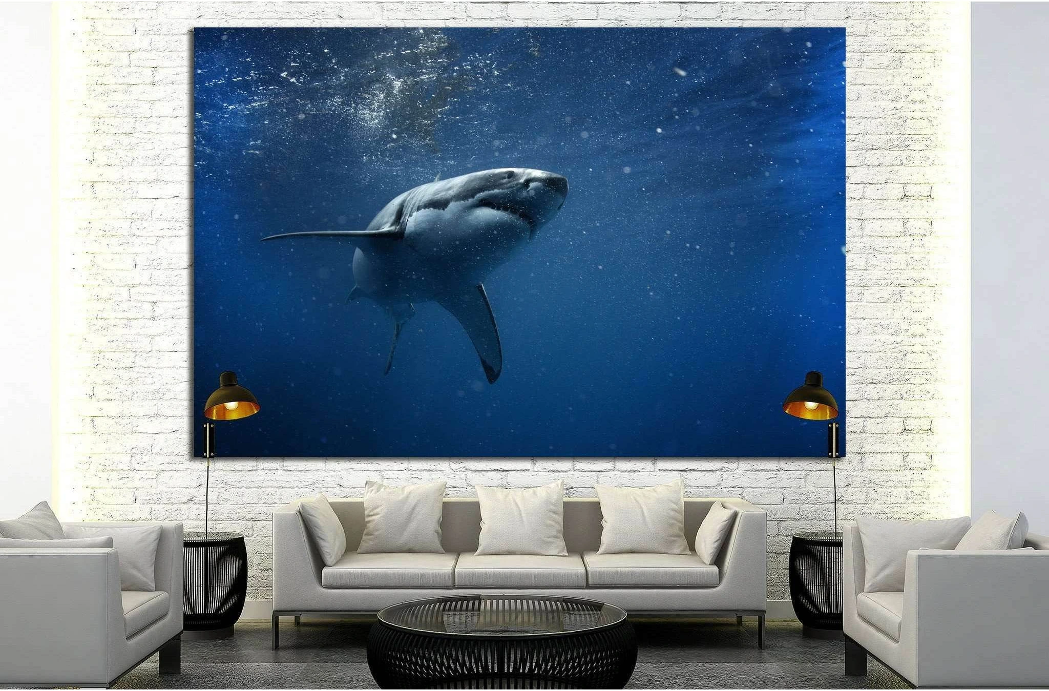 Shark №503 Ready to Hang Canvas Print - Zellart Canvas Prints ALL_Products, s-503