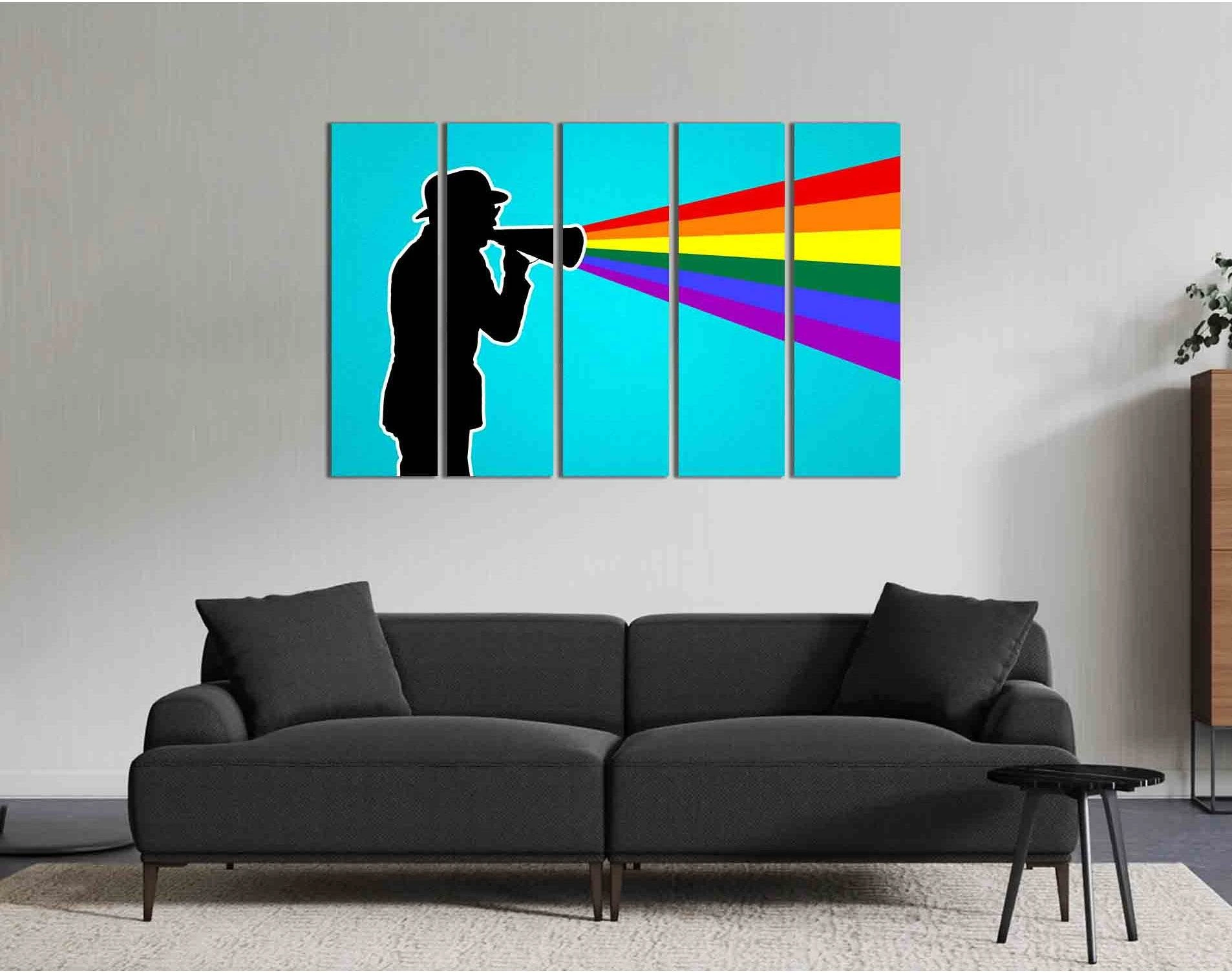 Silhouette of a man №2124 Ready to Hang Canvas Print - Zellart Canvas Prints 2124, ALL_Products