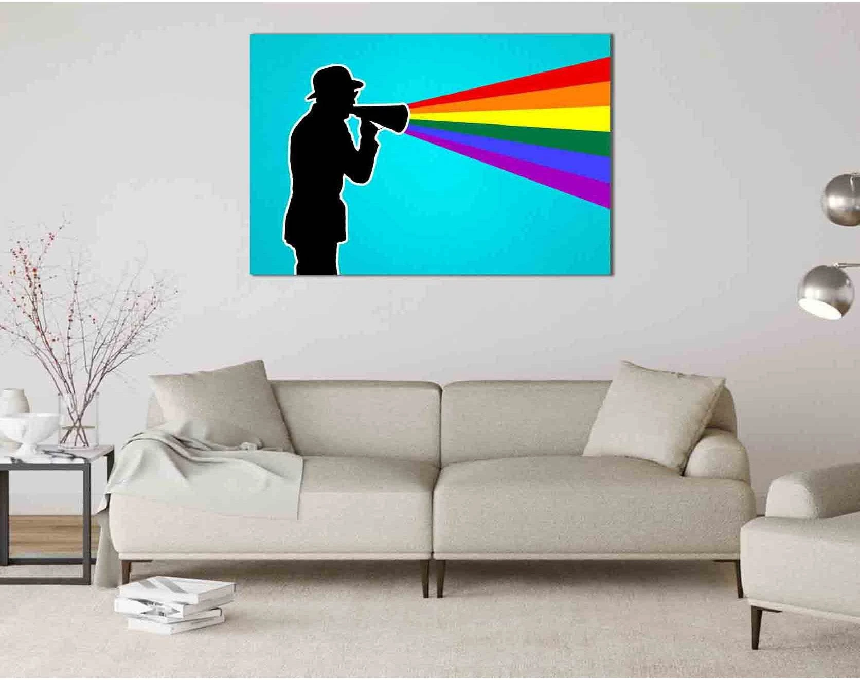 Silhouette of a man №2124 Ready to Hang Canvas Print - Zellart Canvas Prints 2124, ALL_Products