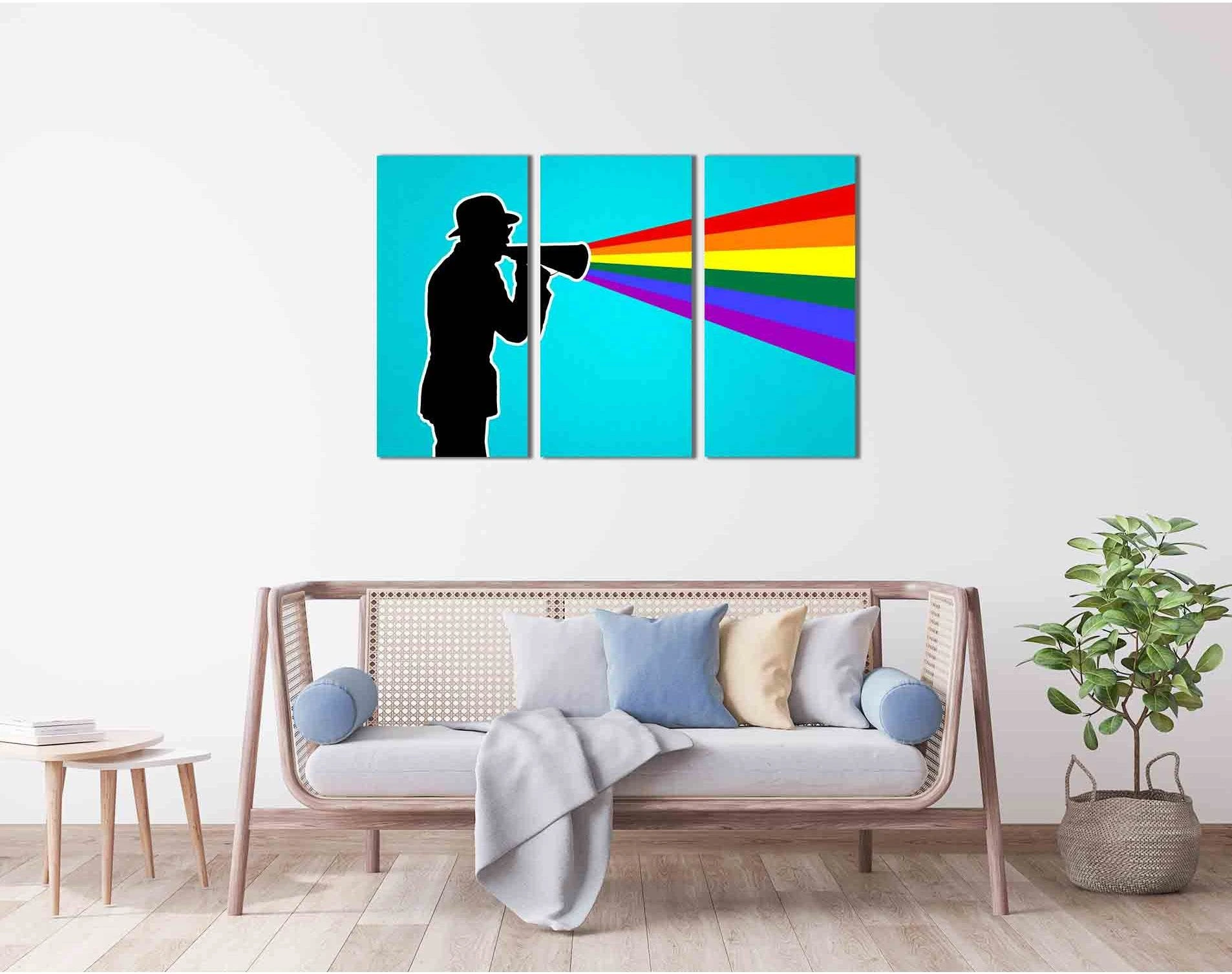 Silhouette of a man №2124 Ready to Hang Canvas Print - Zellart Canvas Prints 2124, ALL_Products