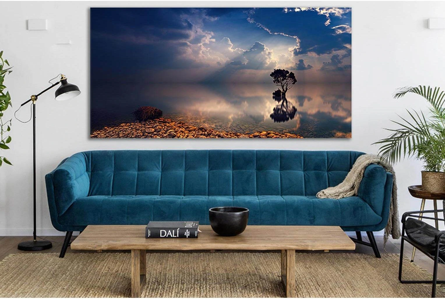 Silhouette Tree In Water At Sunset №SL807 Ready to Hang Canvas Print - Zellart Canvas Prints 0new, ALL_Products, Trees Wall Art