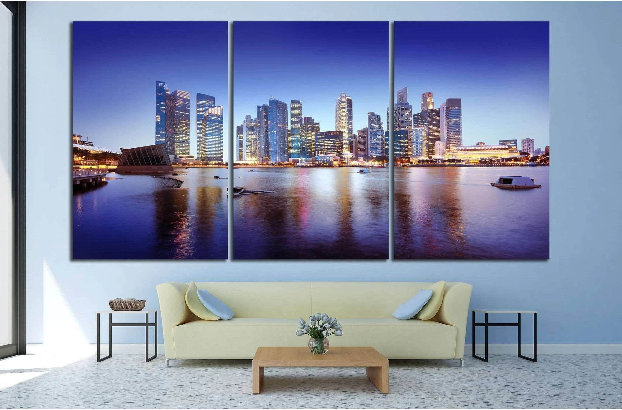 Singapore Cityscape №1147 Ready to Hang Canvas Print - Zellart Canvas Prints ALL_Products, s-1147
